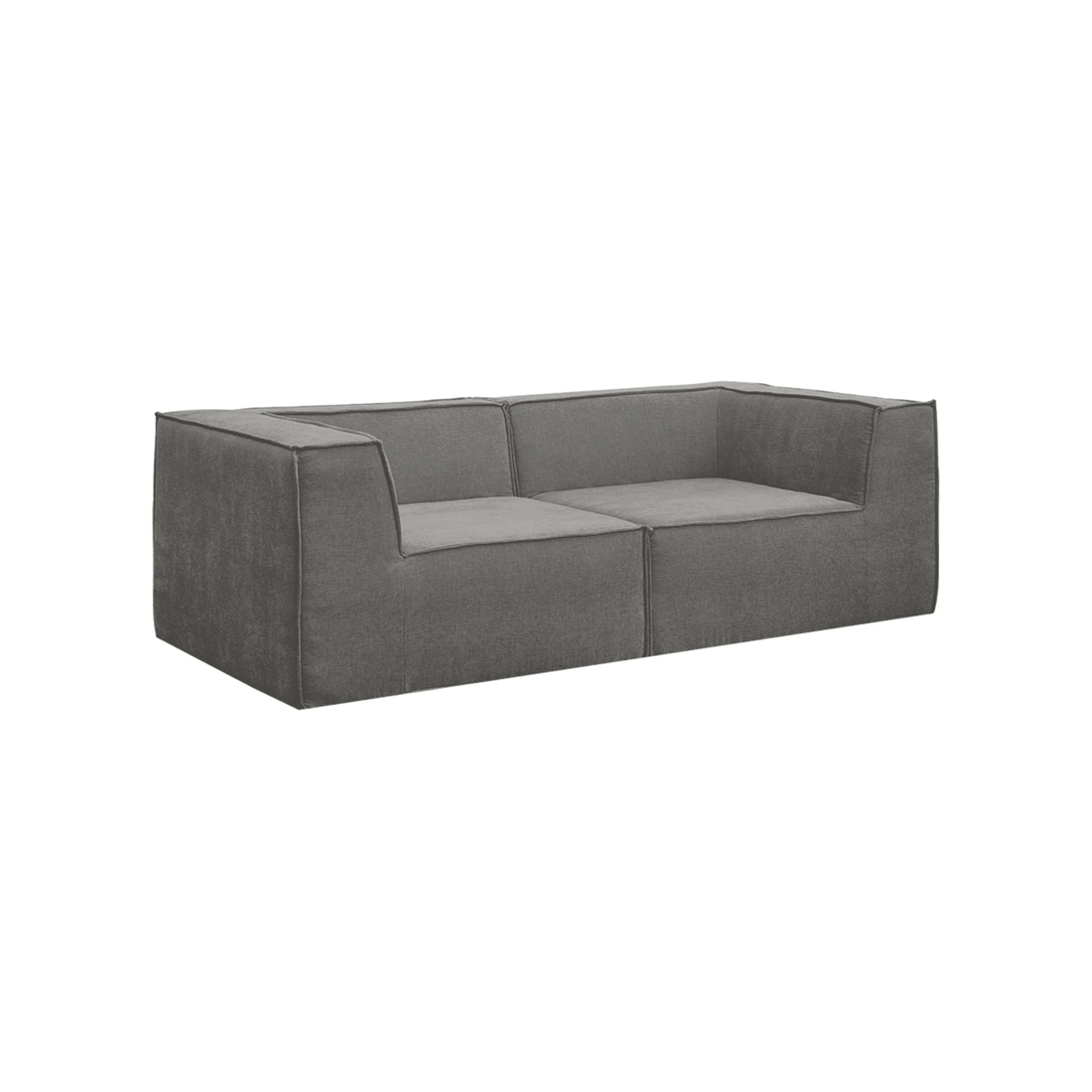 5 Sarantino Novi 3-seater Modular Sofa With Ottoman In Grey Non-slip Bottom Lounge, 5 of 9