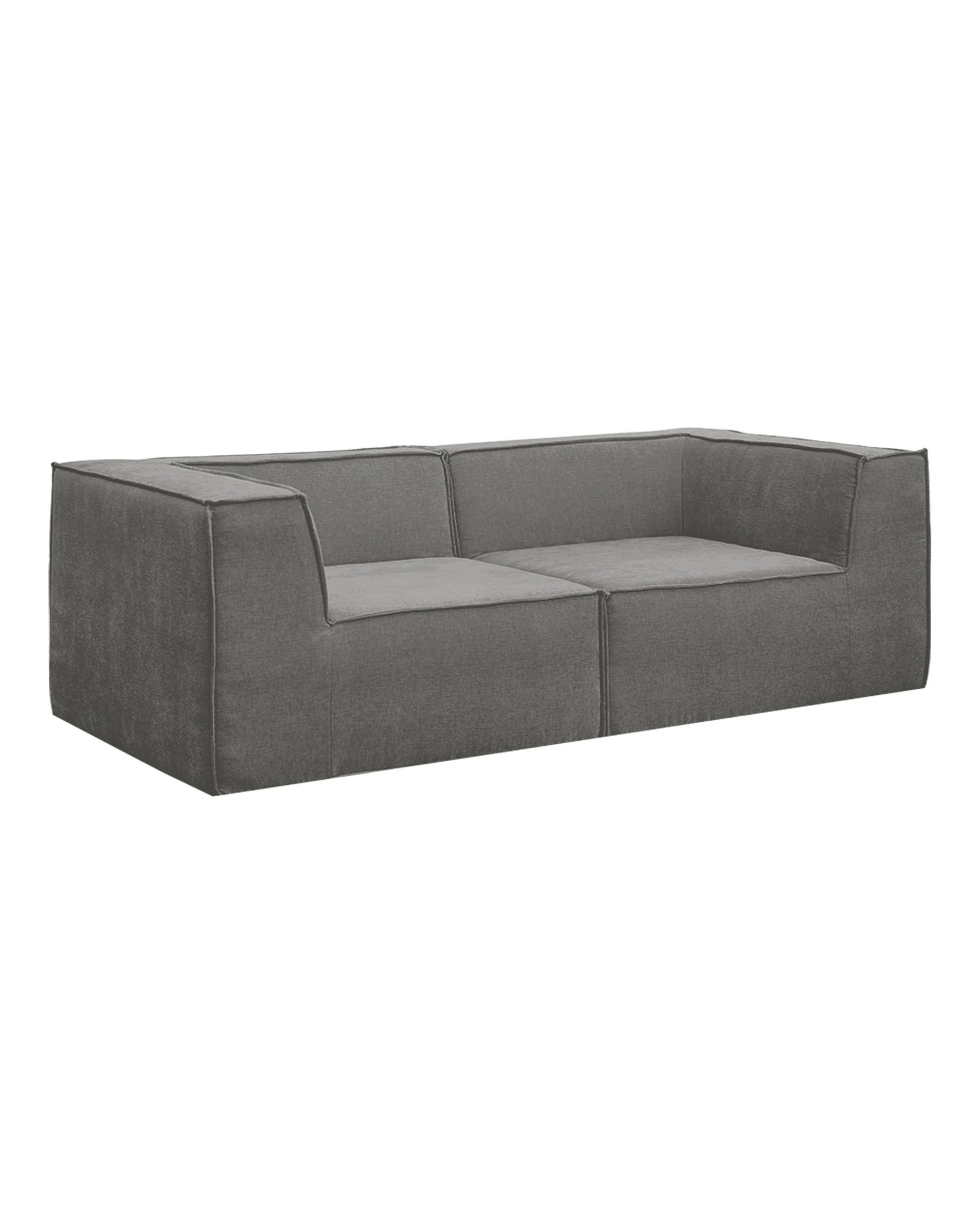 5 Sarantino Novi 3-seater Modular Sofa With Ottoman In Grey Non-slip Bottom Lounge, 5 of 9