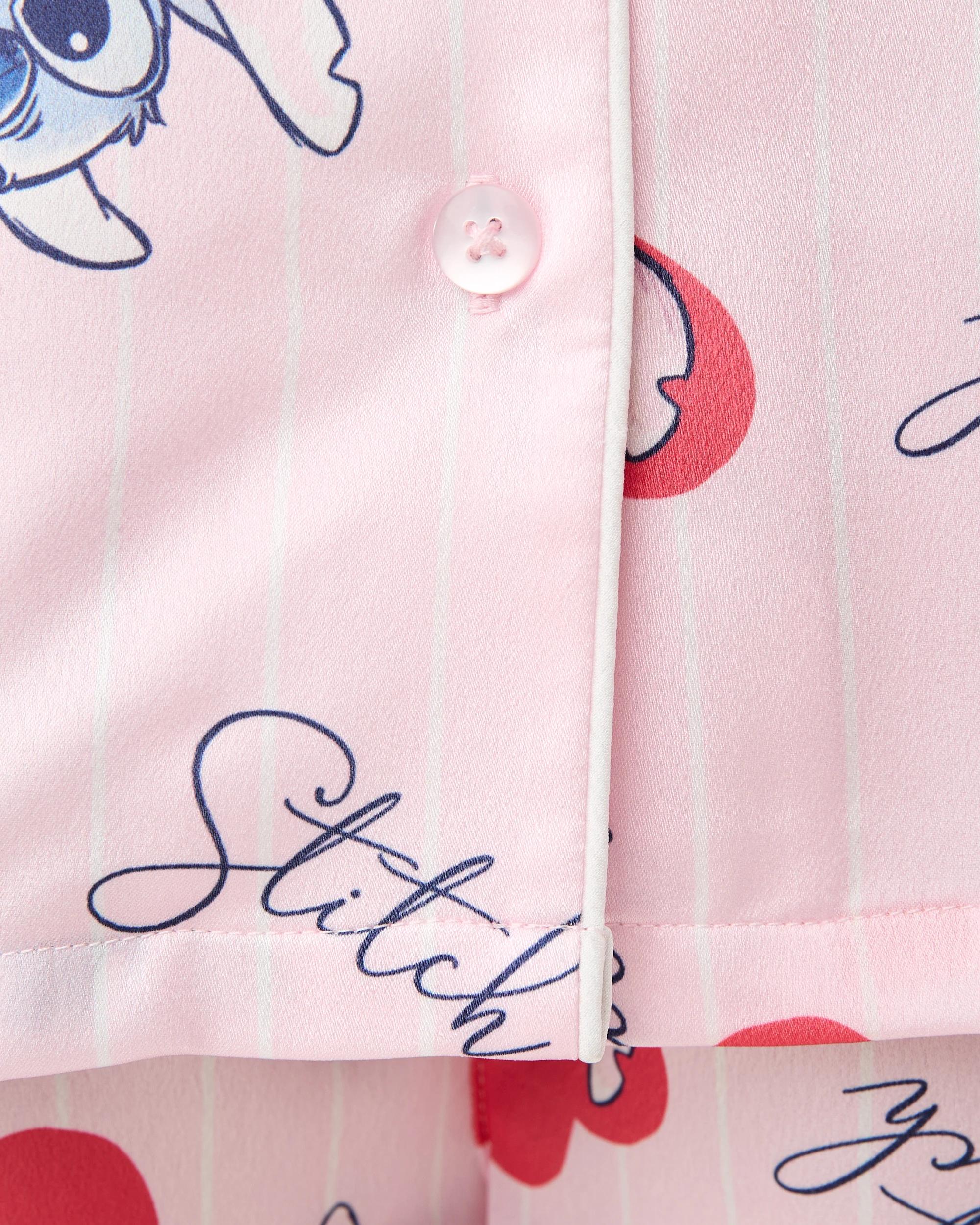 6 Disney Lilo & Stitch License Satin Pyjama Set Stitch, 6 of 8
