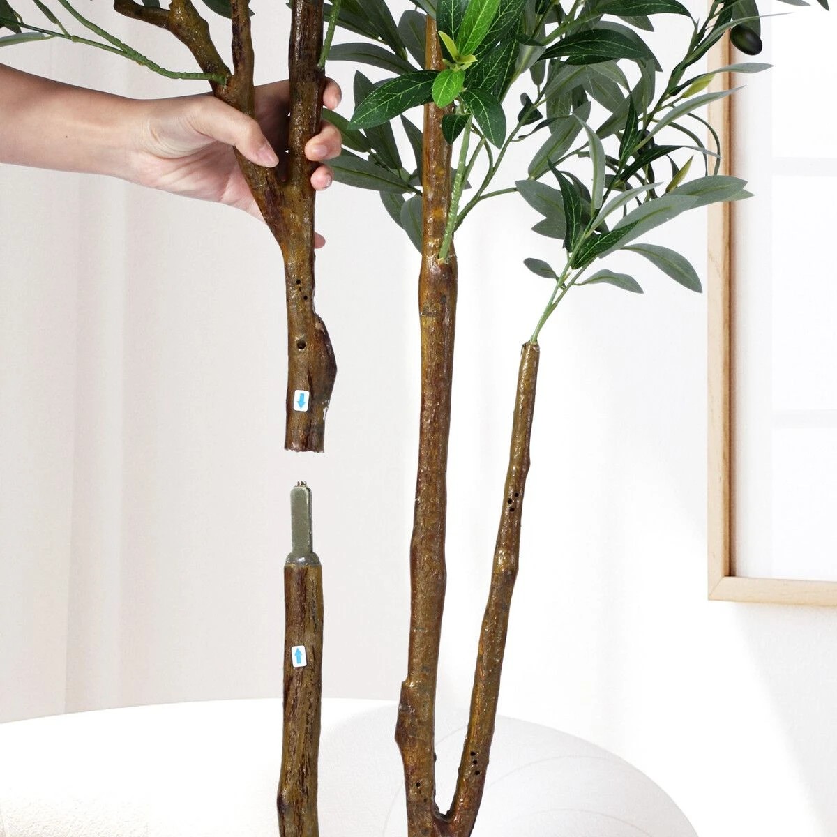 4 AUSWAY Artificial Olive Tree Plant Pot 180cm Tall Imitation Green Fake Faux, 4 of 5