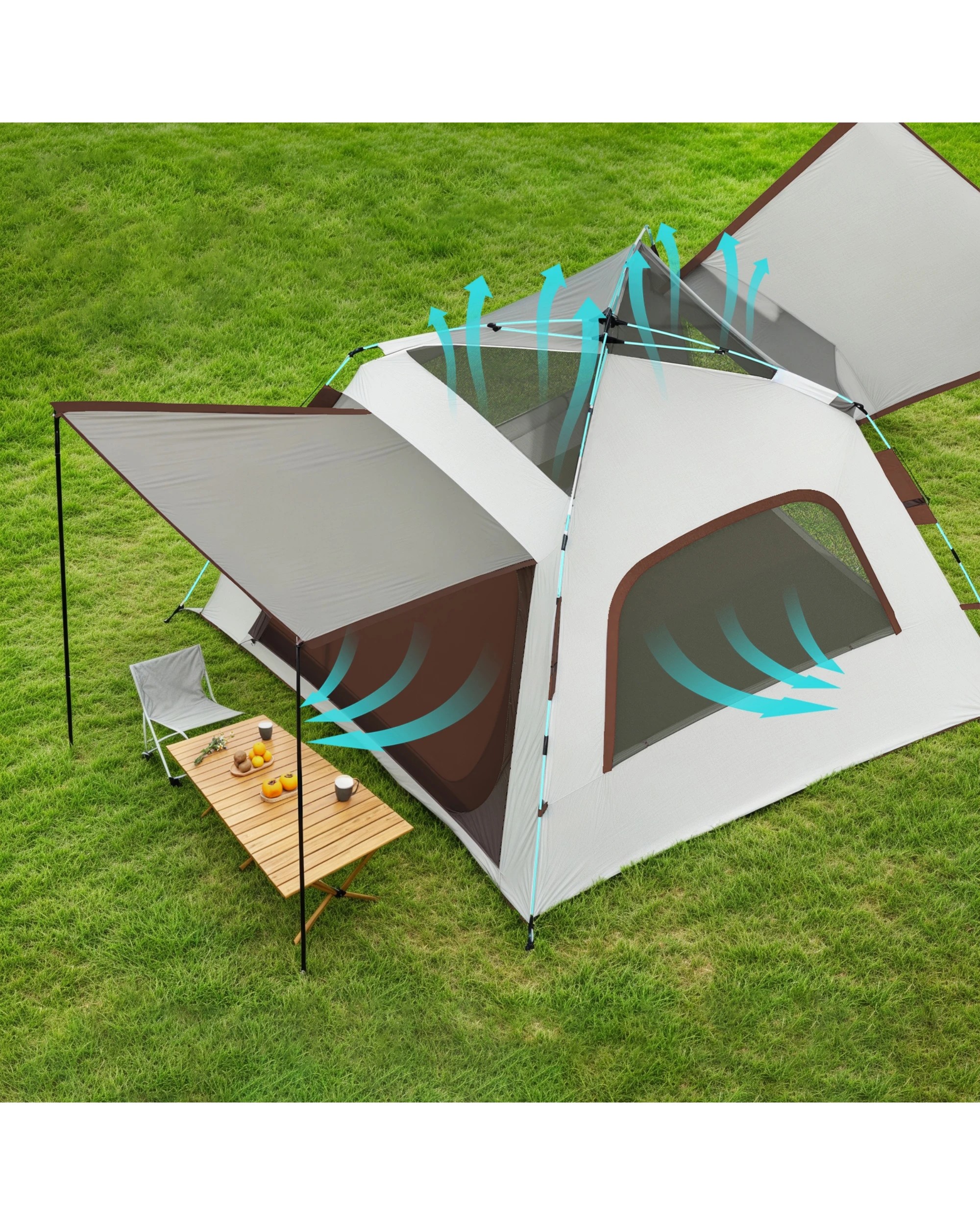 5 Advwin Pop-Up Camping Tent 4-5 Person Portable Outdoor, 5 of 8