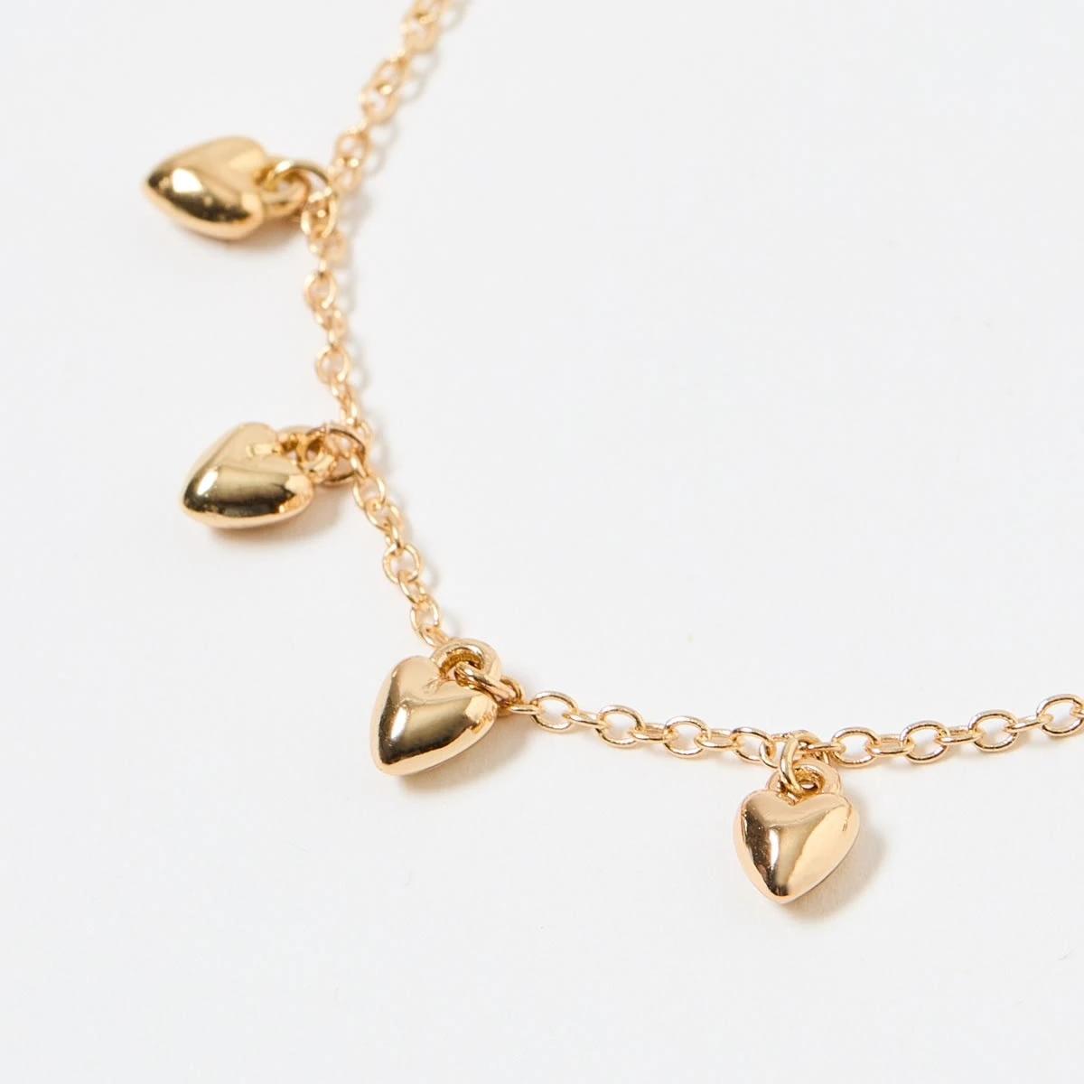 5 4 Pack Heart Charm Bracelets - Gold Tone Gold, 5 of 7