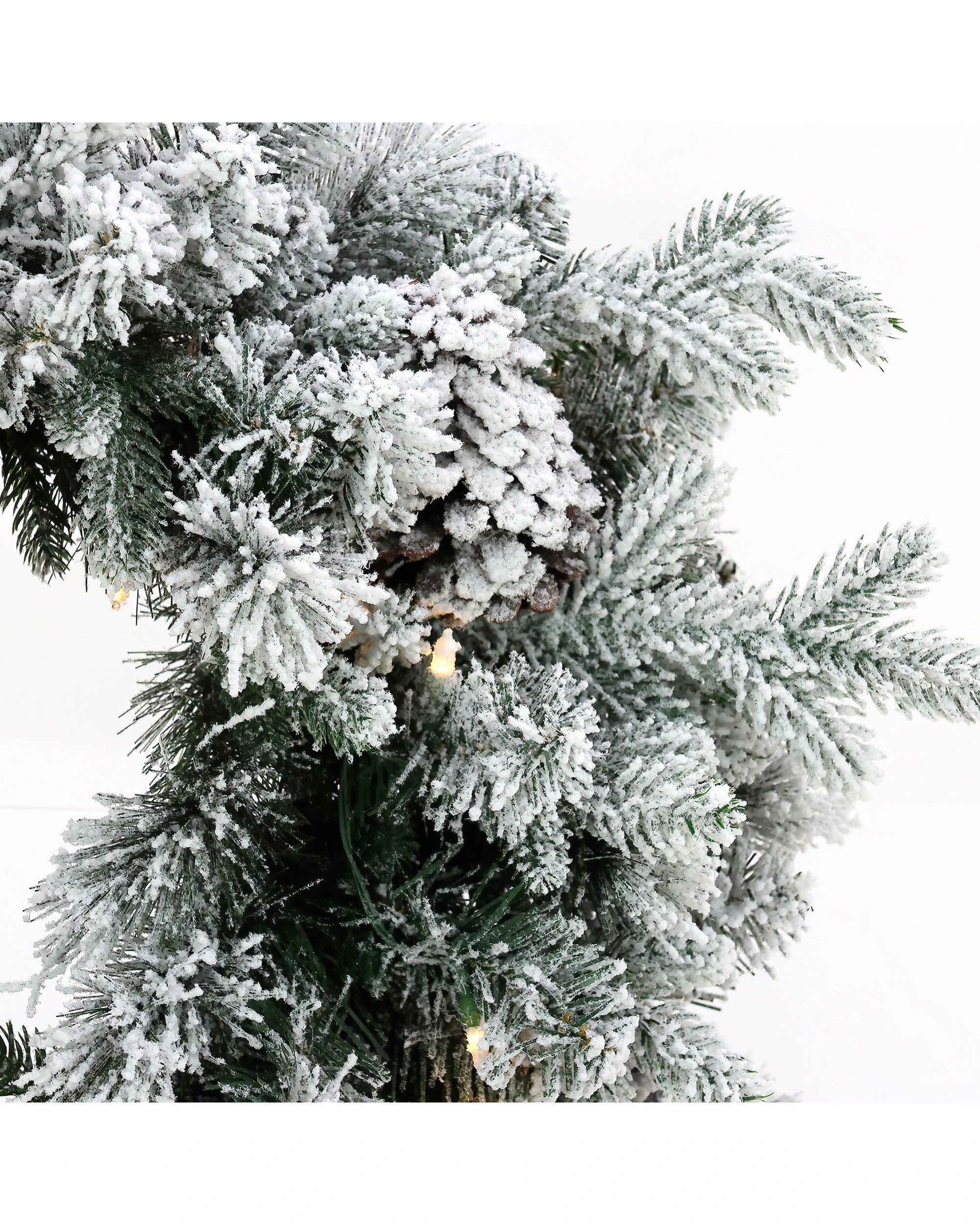 4 Christabelle Large 1.2m Christmas Wreath Snowy Dorchester with LED Lights Front Door Decoration Ornament, 4 of 8