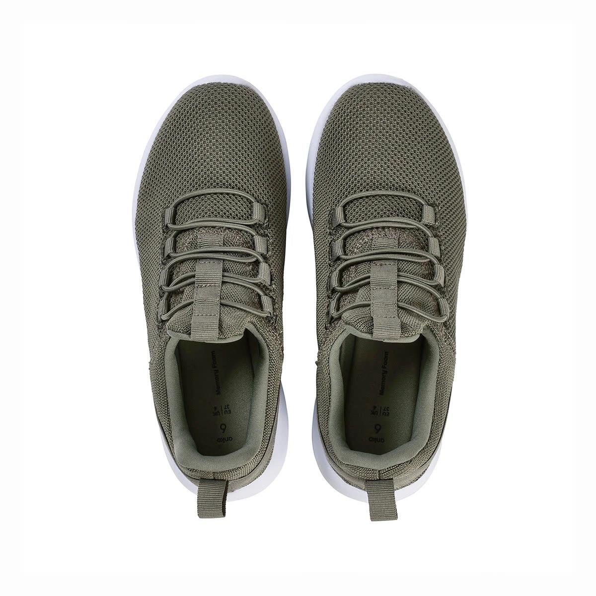 2 Comfort Sneakers with Elastic Laces MOSSMAN GREEN, 2 of 5