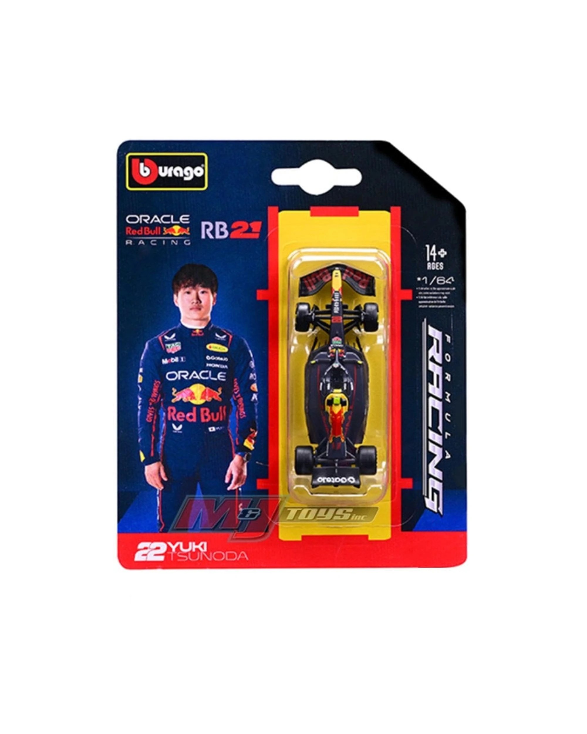 1 Bburago 2025 Red Bull Racing Formula 1 #22 Yuki Tsunoda 1:64 Scale, 1 of 3