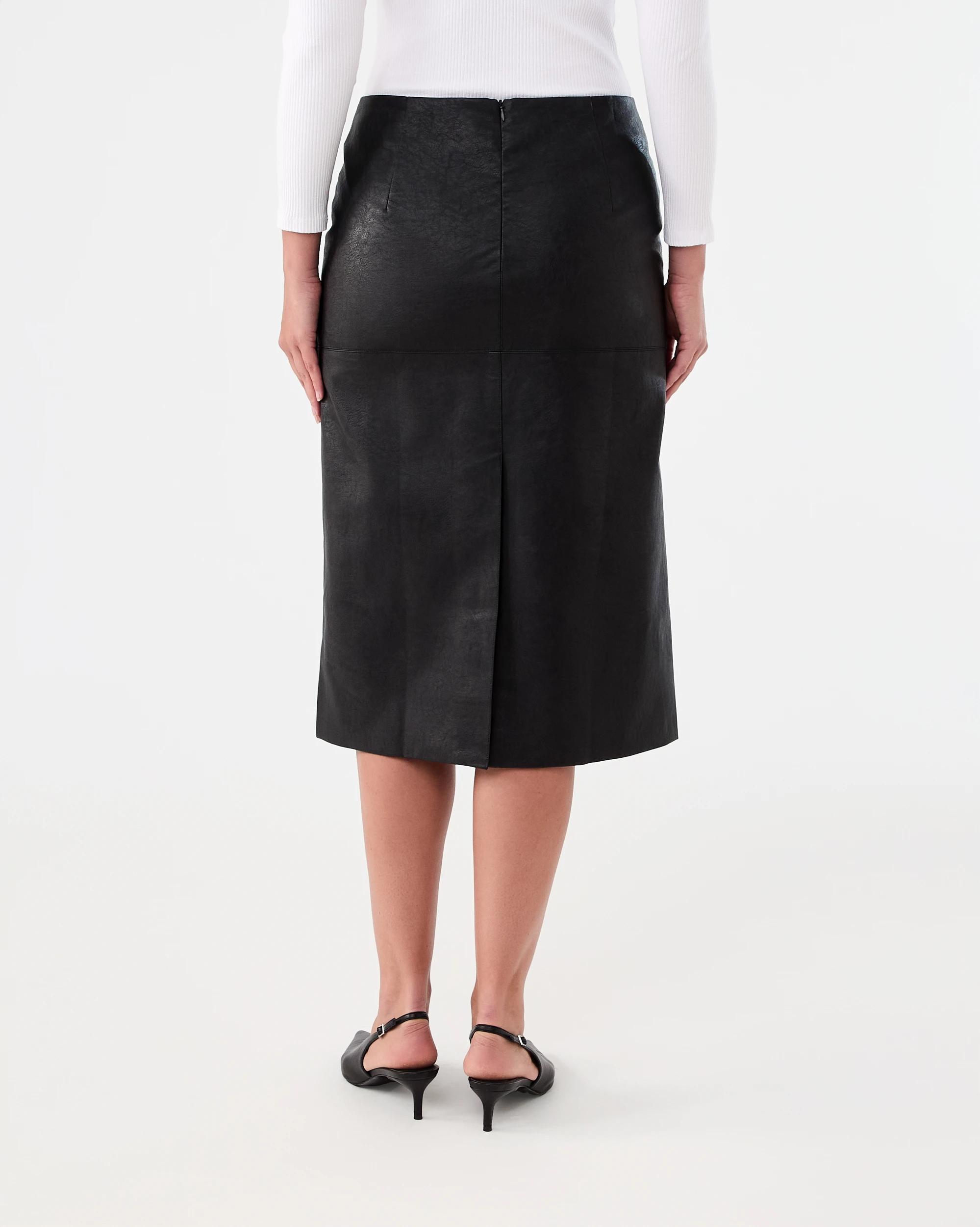 2 PU Pencil Skirt Black, 2 of 7