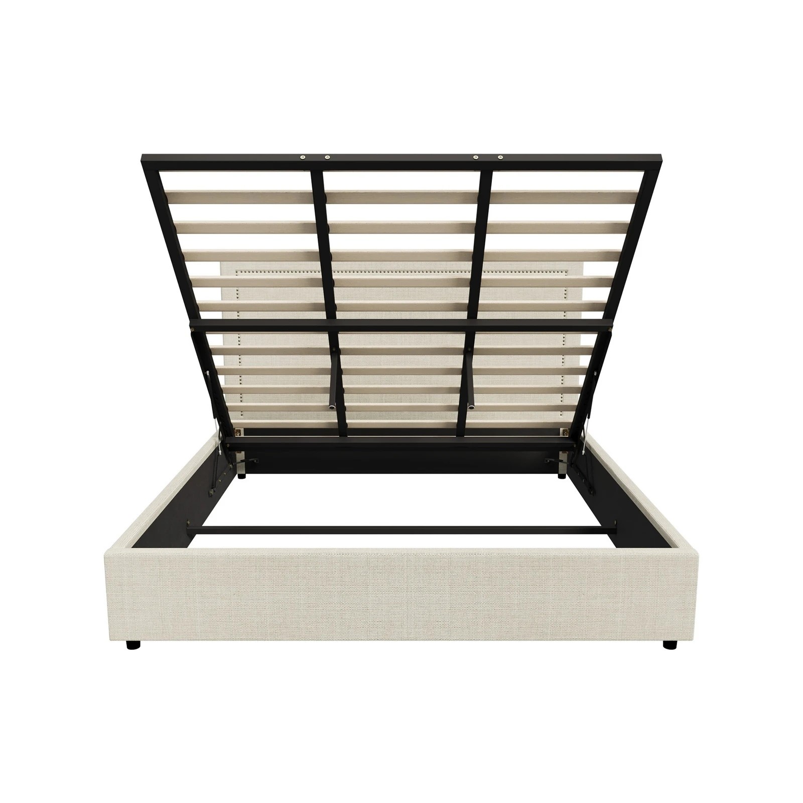 7 Oikiture King Bed Gas Lift Bed Frame
 - Beige, 7 of 10