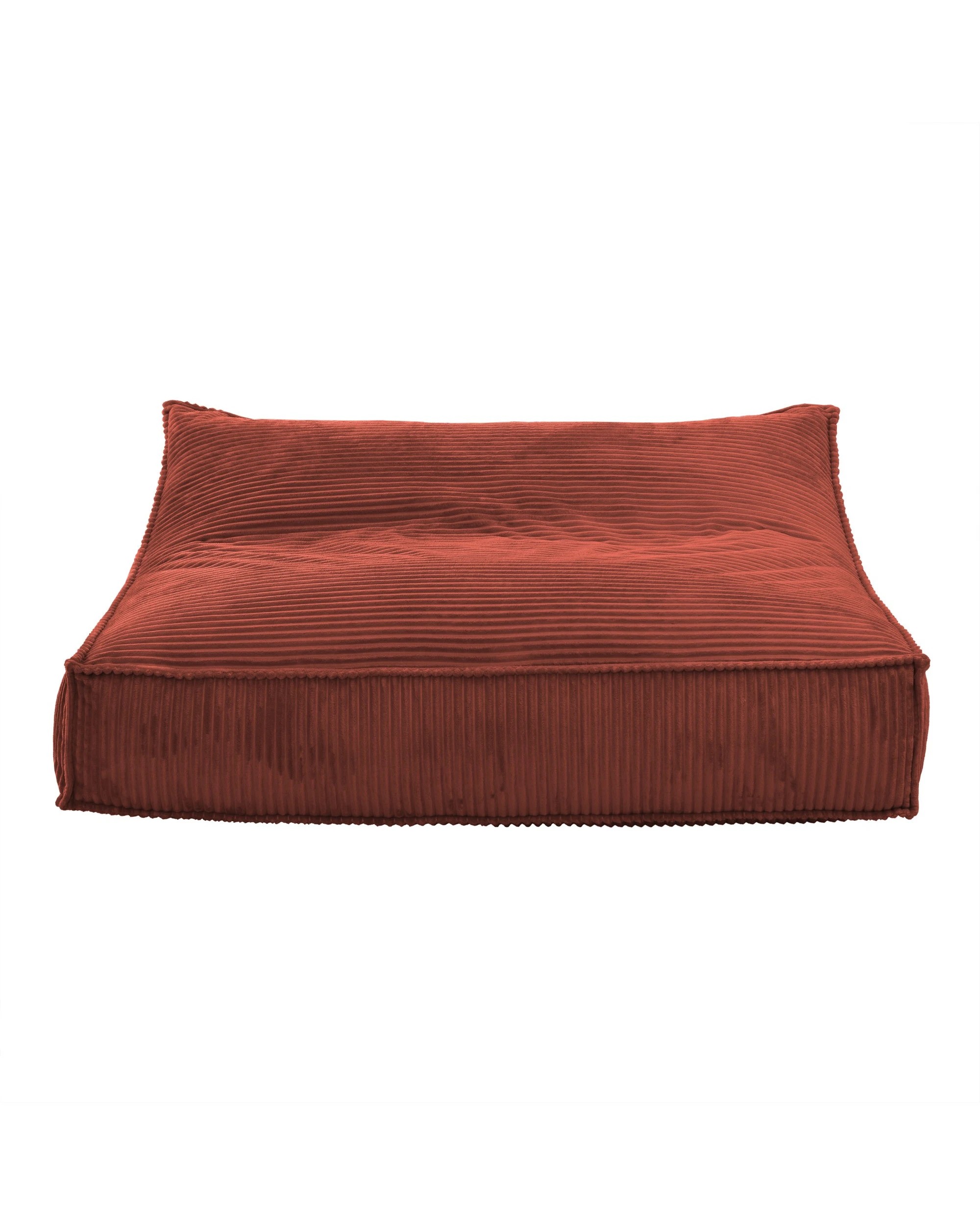 4 Cadence & Co. Wilde Ribbed Luxe Fleece Double Sofa Bean Bag Lounge Cover - Rust Red, 4 of 8