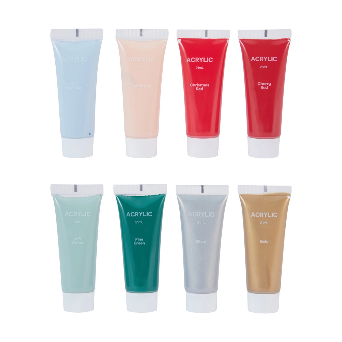 2 8 Pack Christmas Craft Acrylic Paint Set, 2 of 3