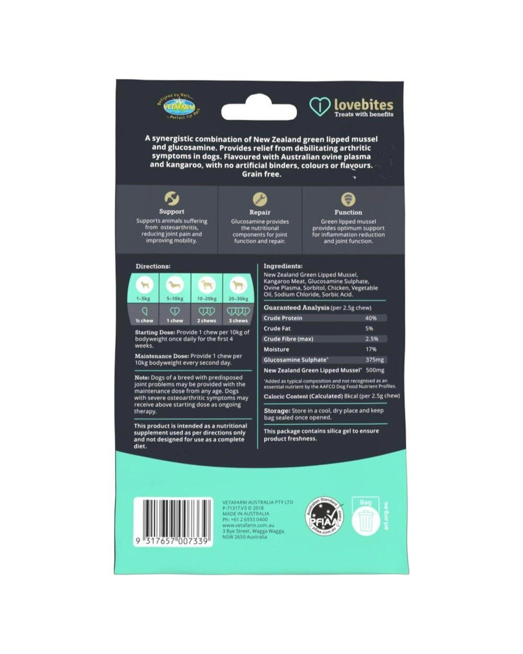 6 Vetafarm Lovebites FlexiJoint Joint Support Dog Chew 30 Pack, 6 of 6