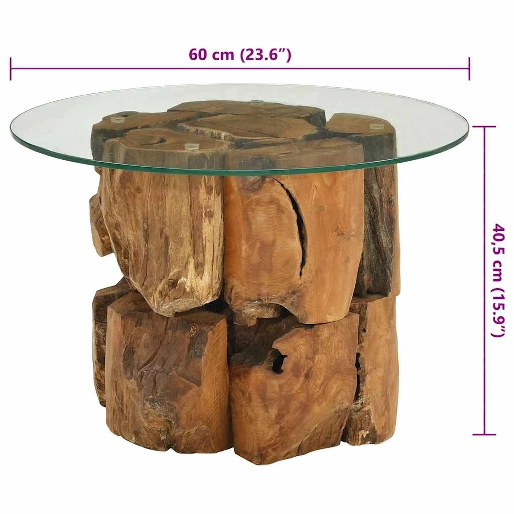 9 Vidaxl Coffee Table Solid Teak Driftwood - Brown, 9 of 9