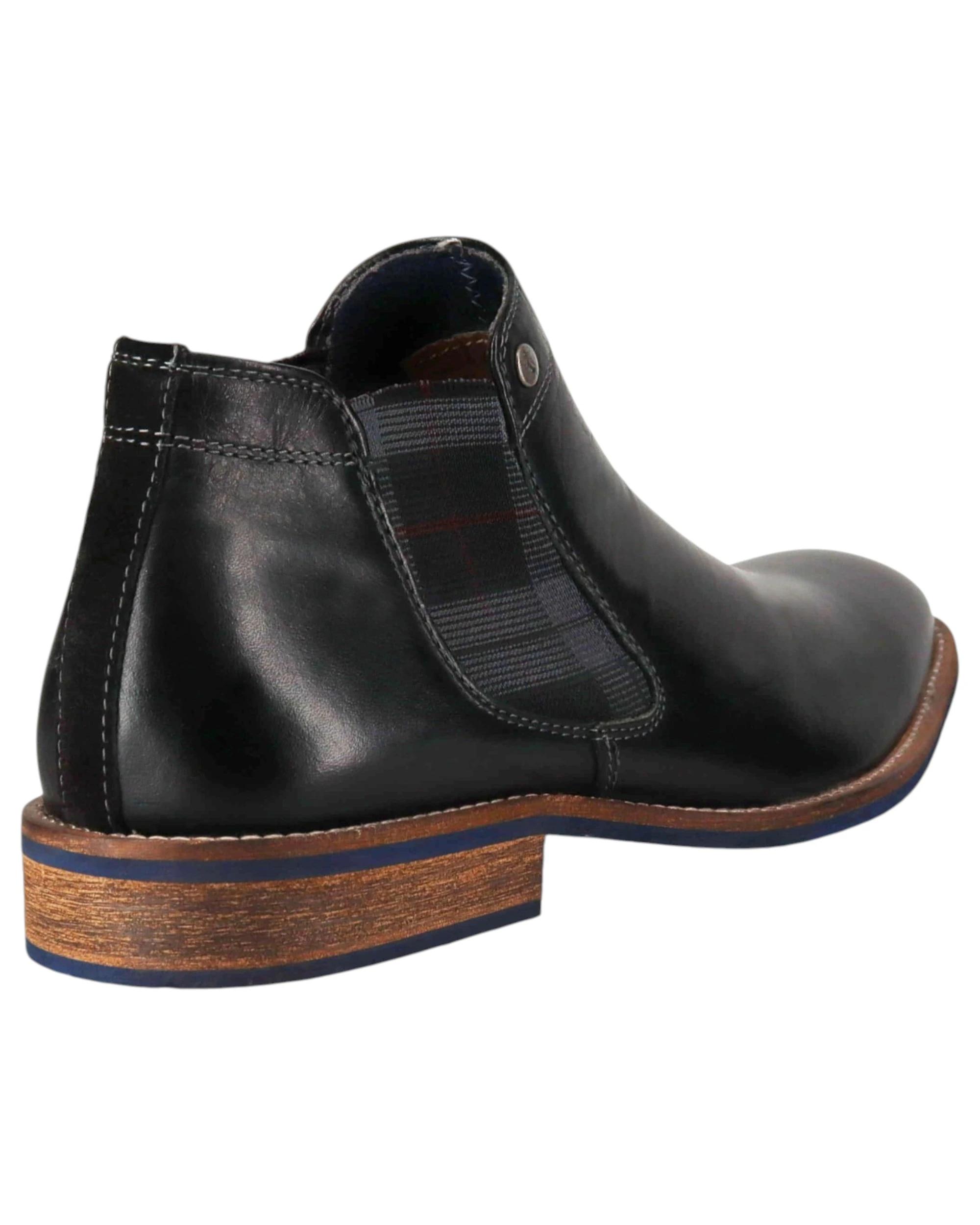 4 Wild Rhino Mens Drake Formal Dress Work Boots BLACK, 4 of 6