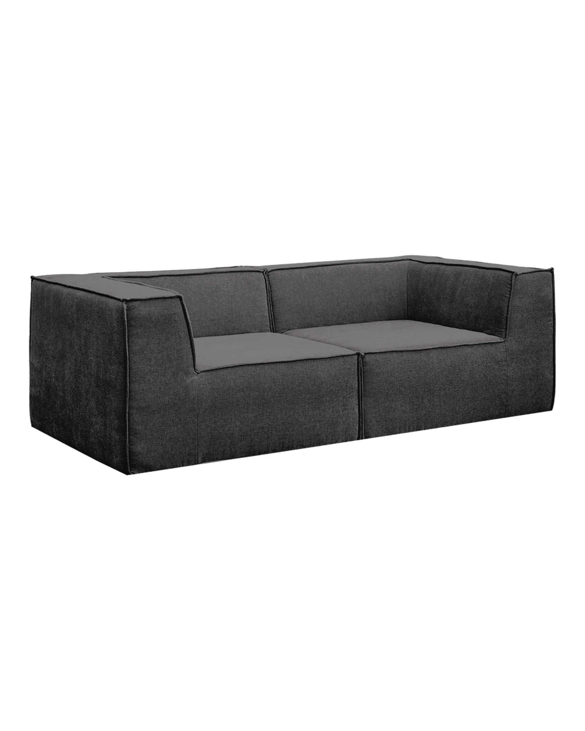 4 Sarantino Novi 3-Seater Modular Sofa Ottoman Charcoal Black Non-Slip Bottom Lounge, 4 of 9