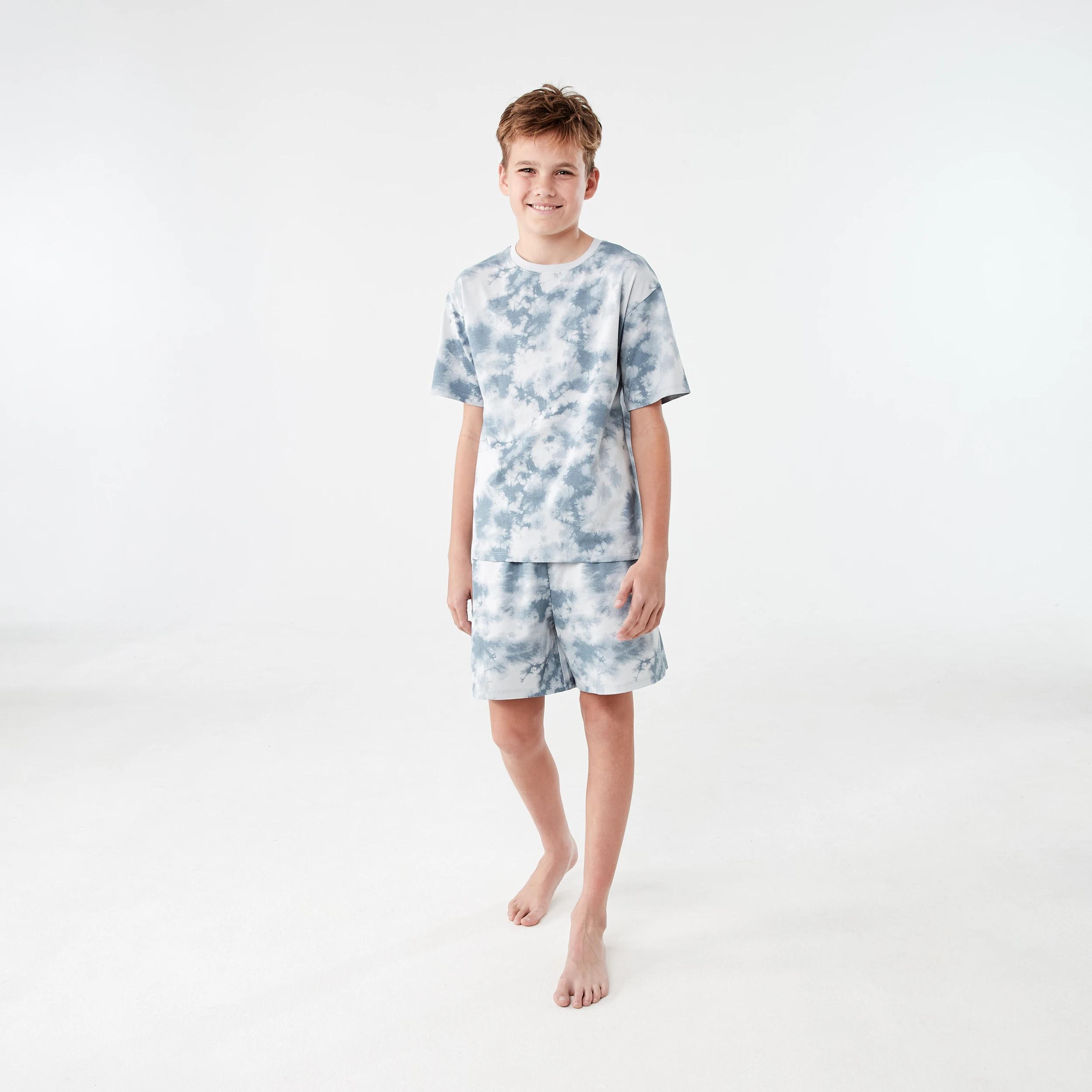1 Short Sleeve Jersey Pyjama Set CLOUD FUSION GREY, 1 of 5