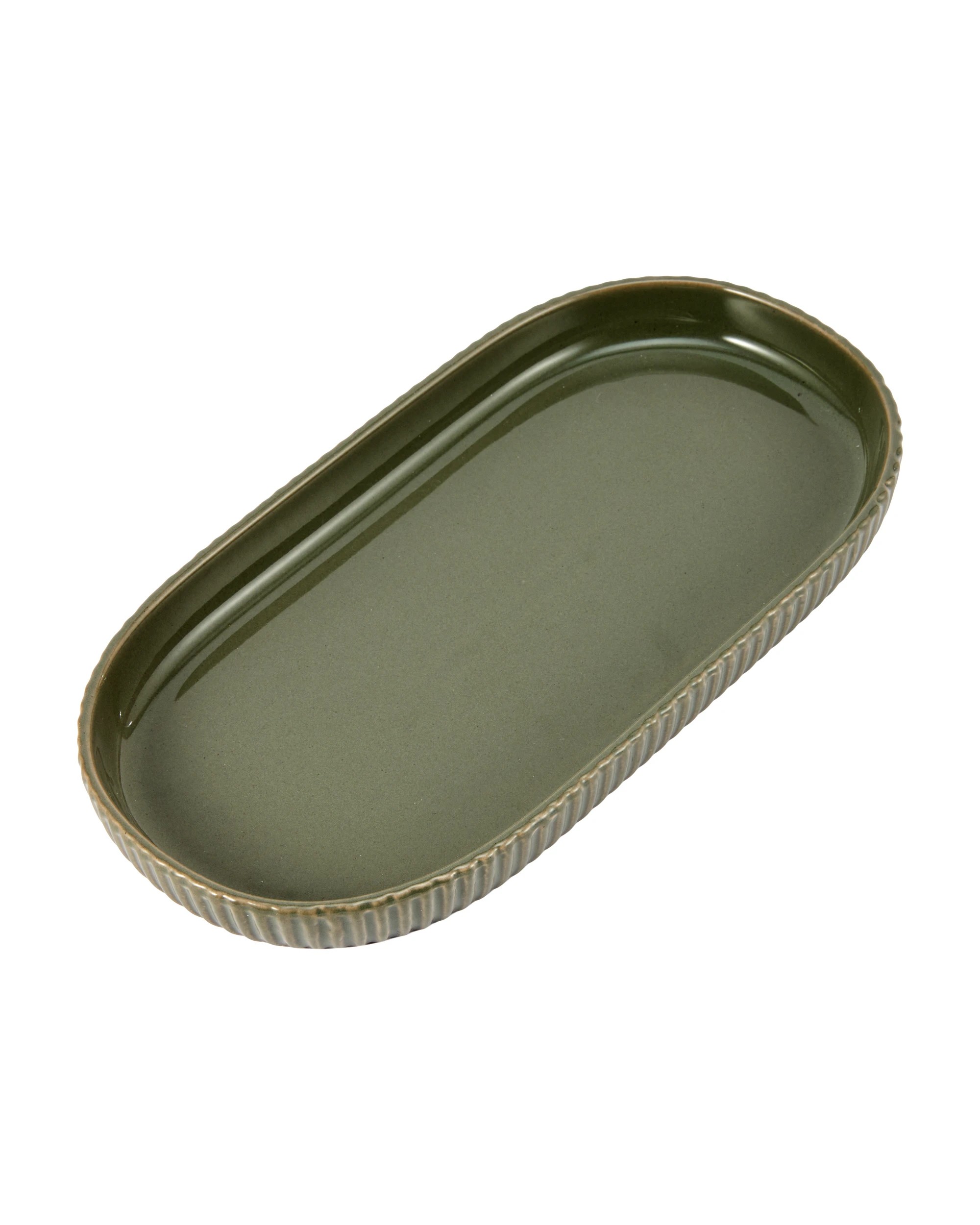 1 Green Glaze Tray, 1 of 5