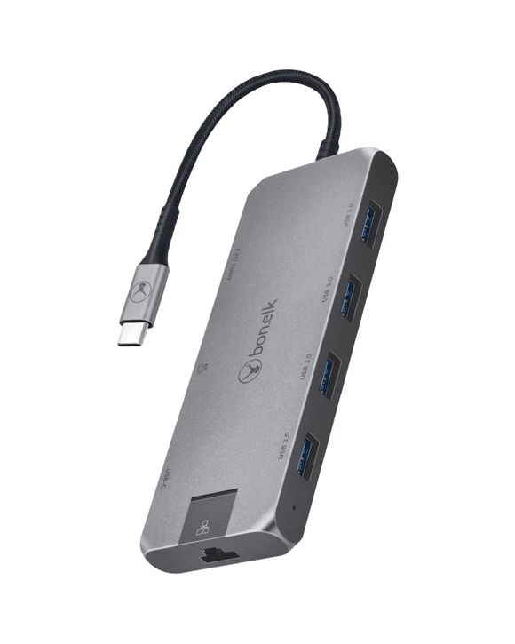 Bonelk Long-Life USB-C 8-in-1 Multiport Hub Space Grey