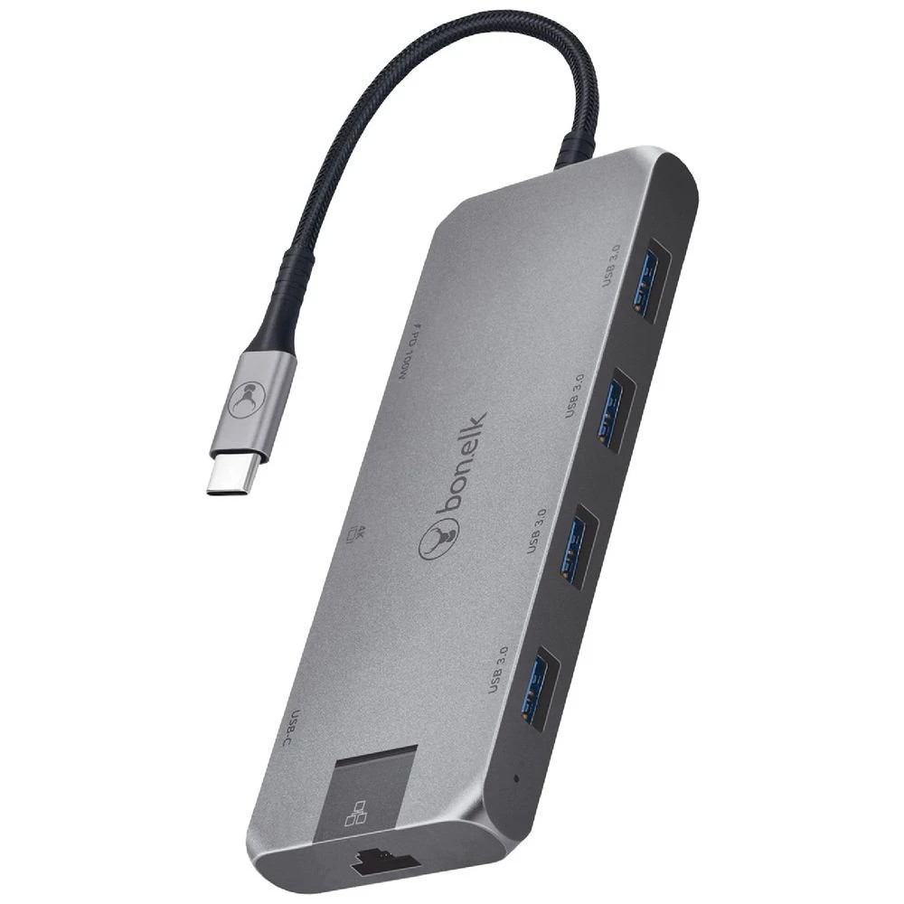 1 Bonelk Long-Life USB-C 8-in-1 Multiport Hub Space Grey, 1 of 7
