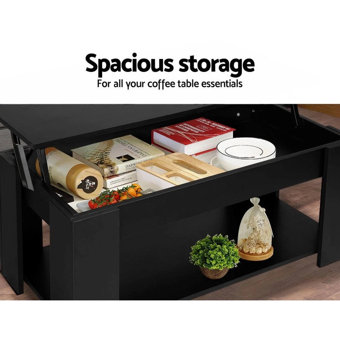 6 Artiss Coffee Table Lift-top Coffee Table
 - black, 6 of 8