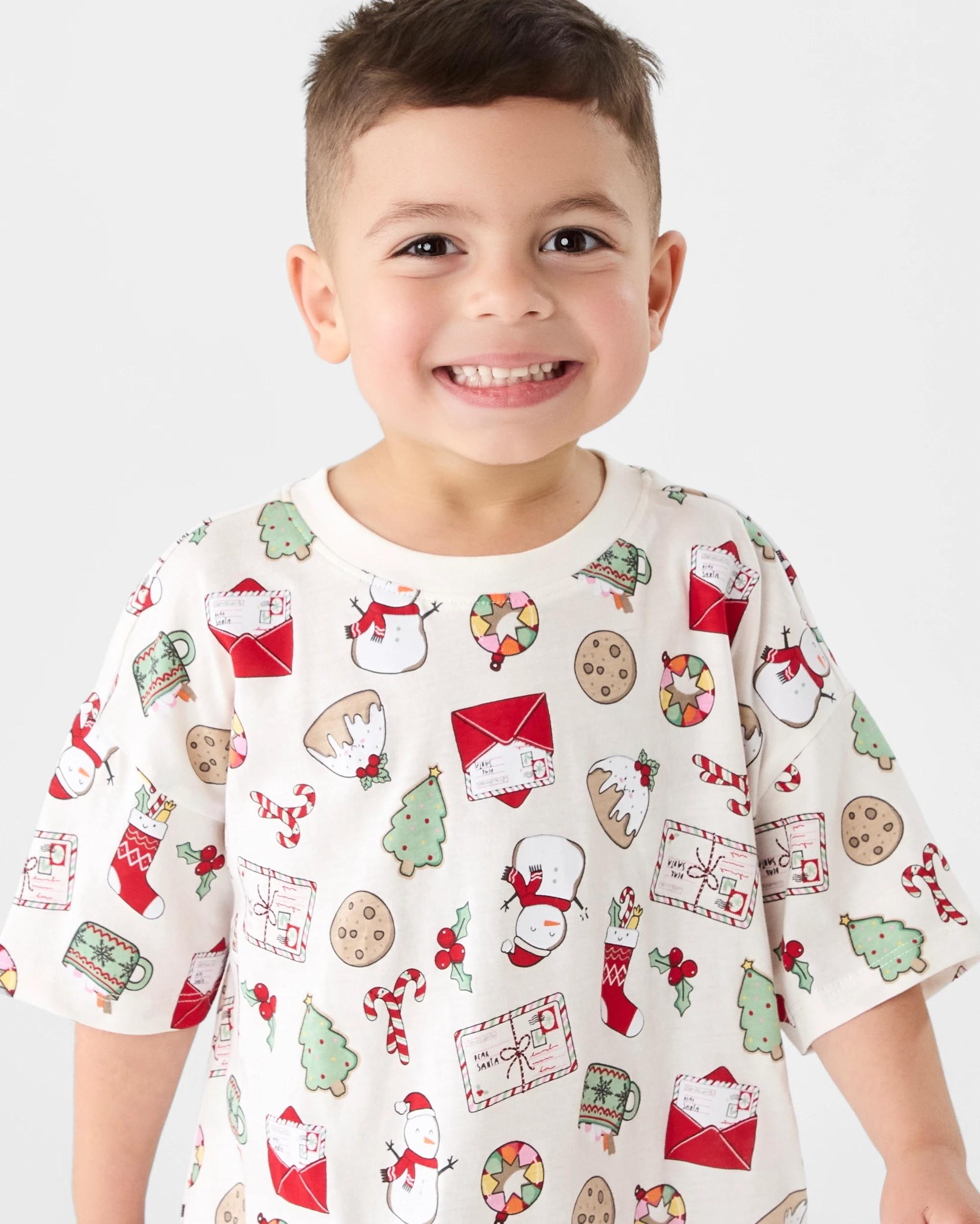 4 Family Matching Christmas Icons Wishing Tree Younger Kids Pyjama Set Xmas Icons, 4 of 10