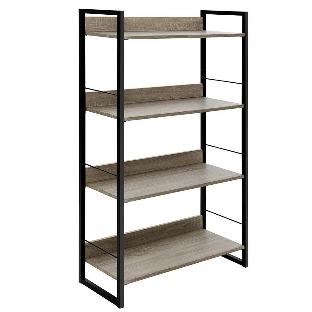 1 Artiss Bookshelf 4 Tiers - NOE  and Oak - Natural, 1 of 6