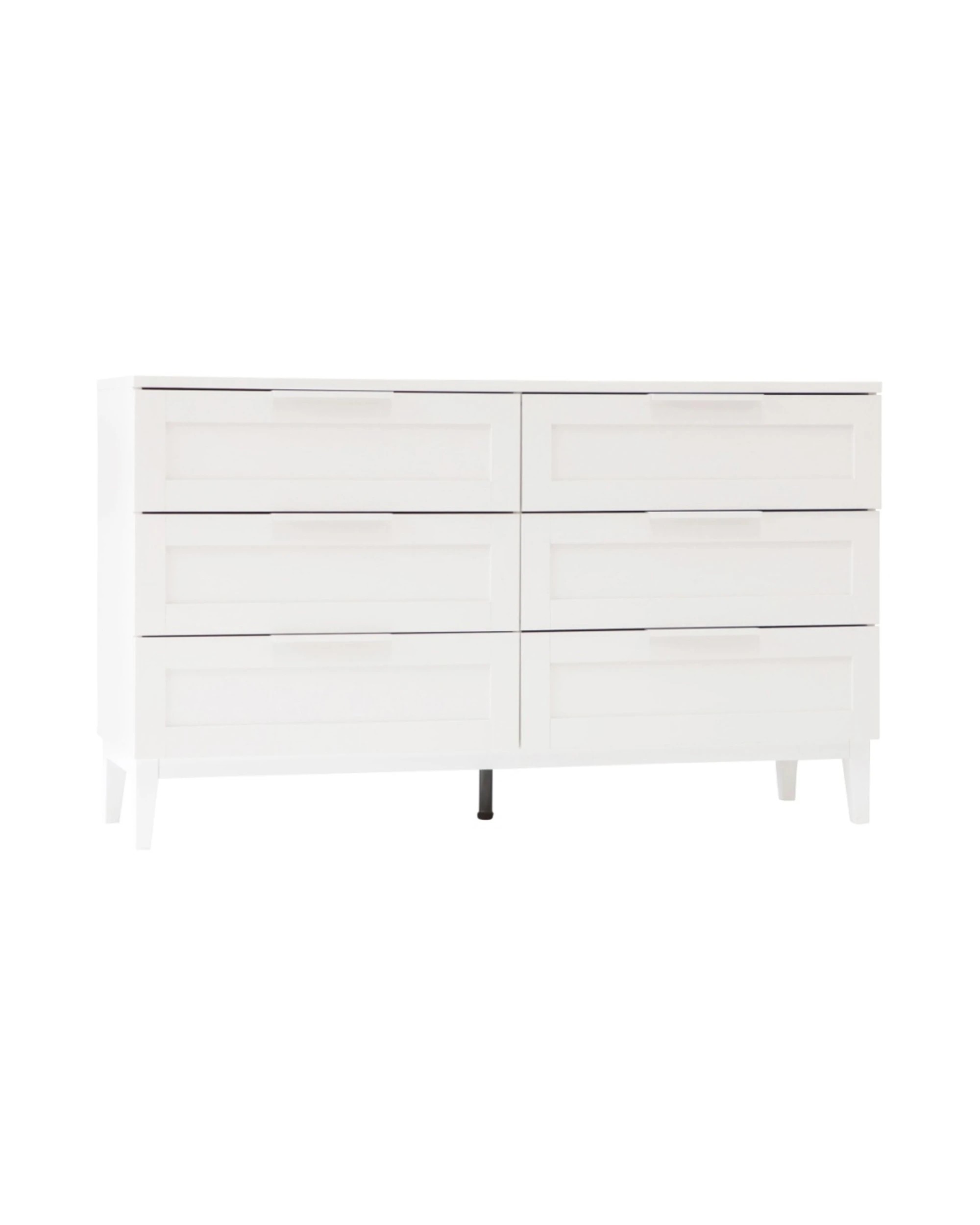 1 Alpine Bay Tenley 6 Drawer Chest 130cm - White, 1 of 9