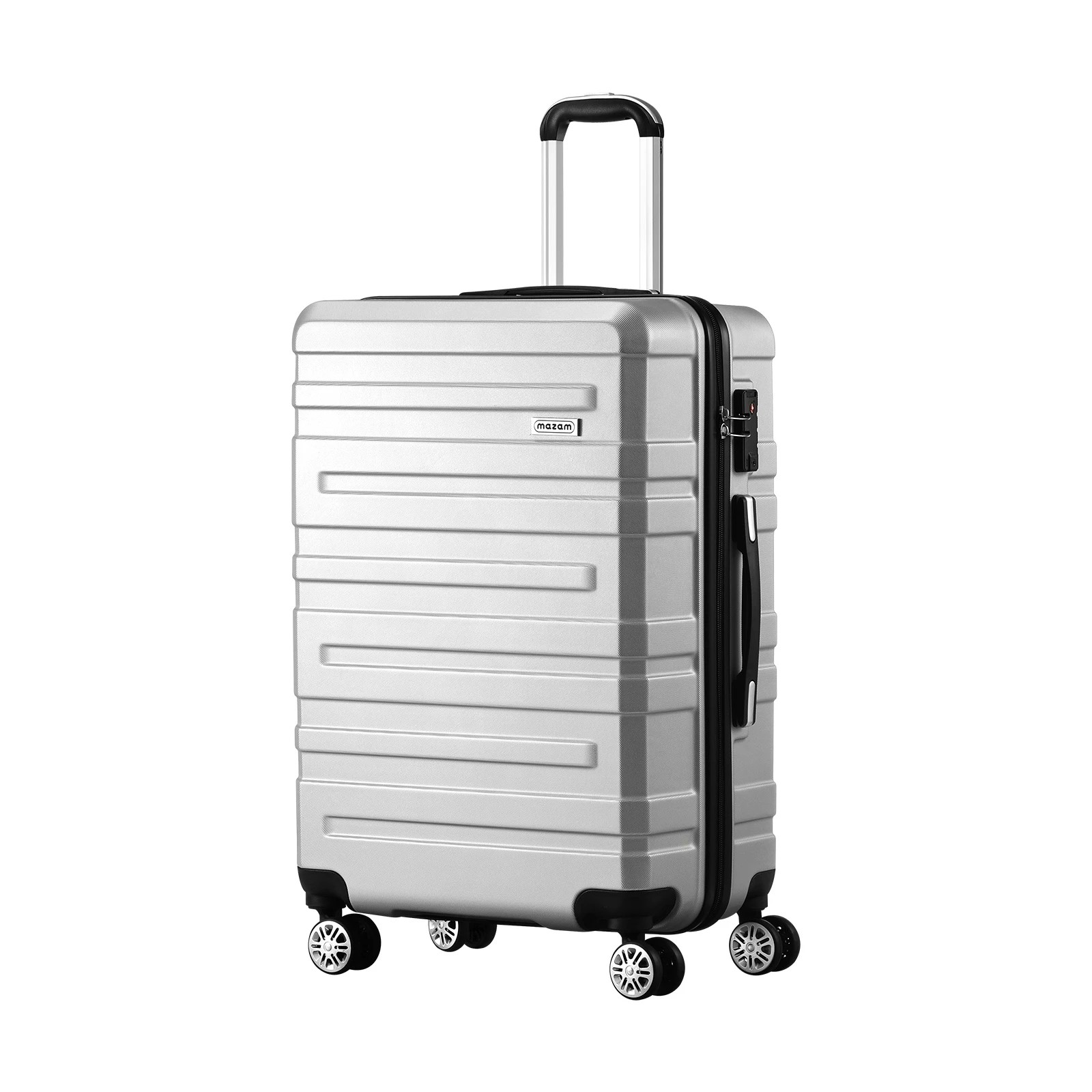 1 Mazam 28" Luggage Suitcase Travel TSA Lock Storage Hard Shell Case - Silver, 1 of 9