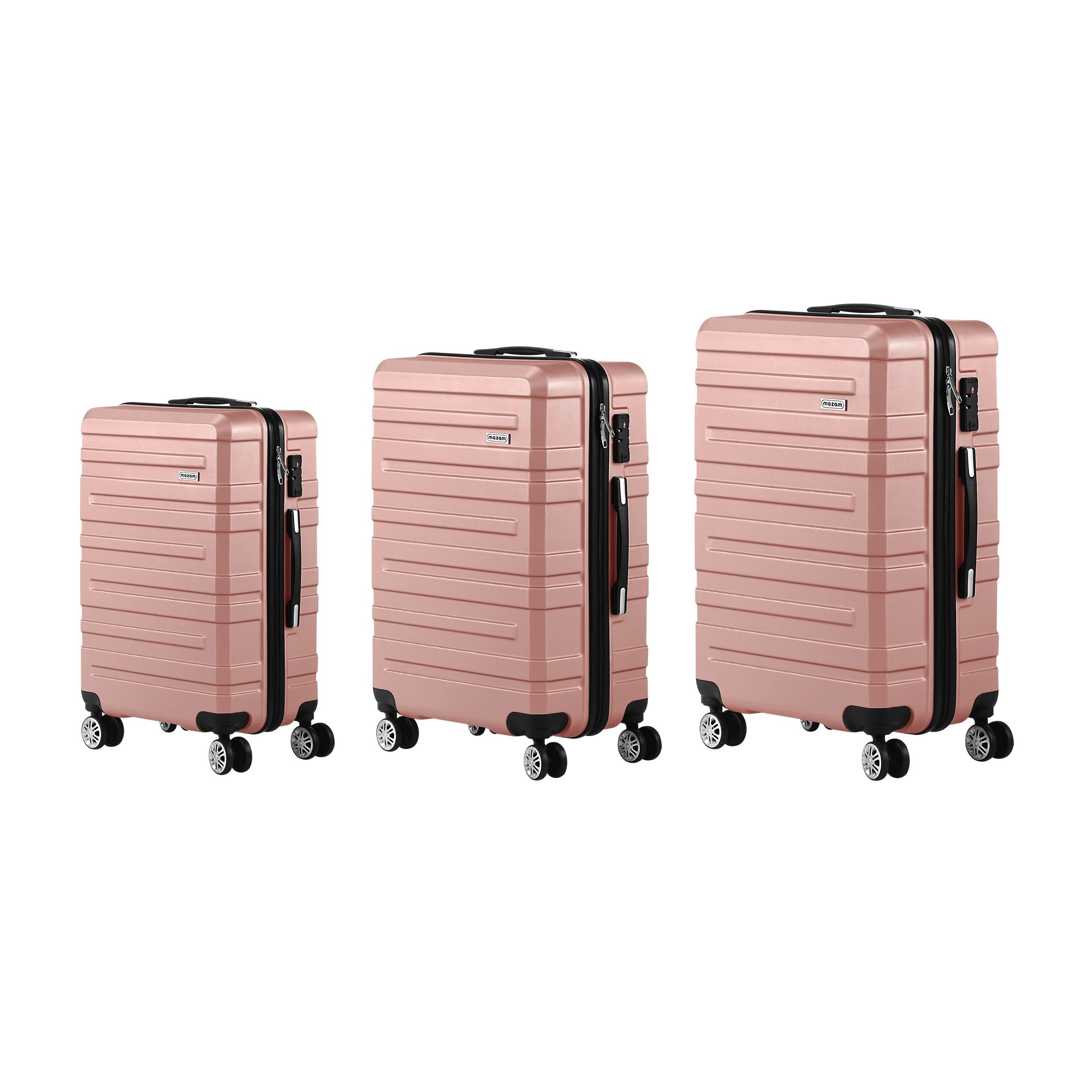 7 Mazam 3PCS Luggage Suitcase Trolley Set Travel TSA Lock ABS Hard Case - Pink, 7 of 10