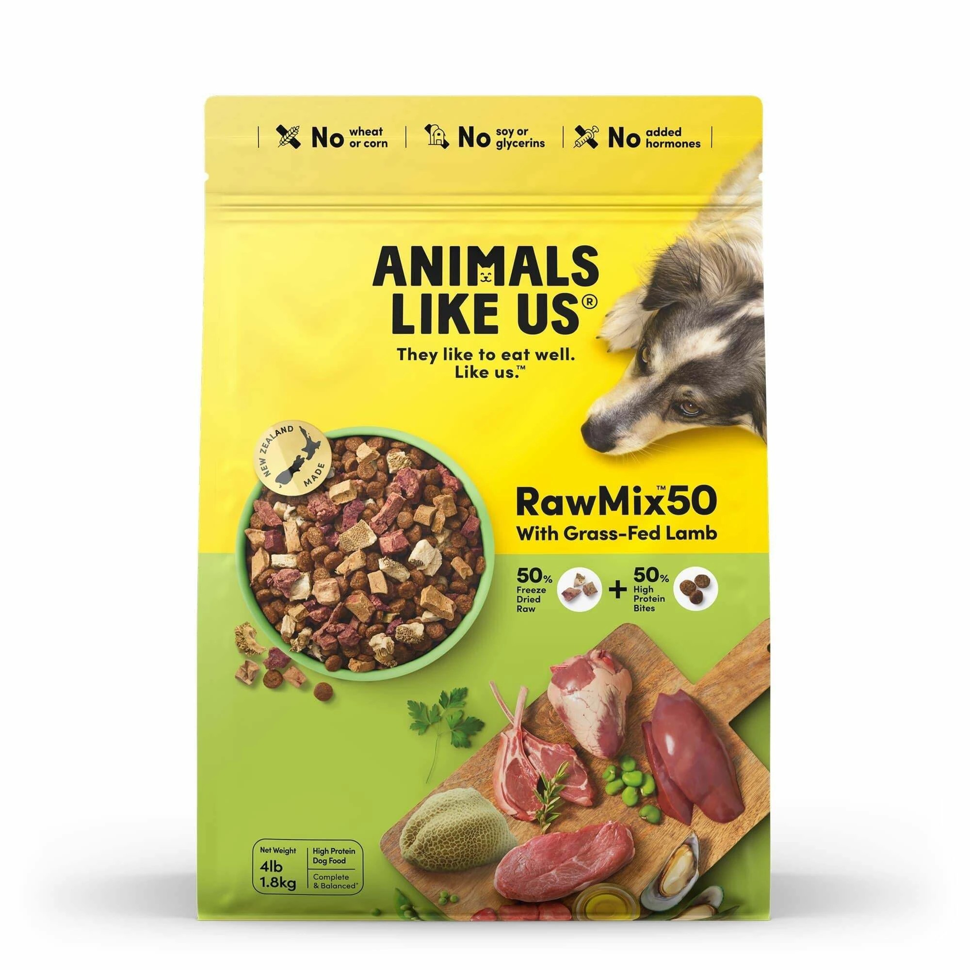 1 Animals Like Us - Rawmix50 With Grass-Fed Lamb Dog Food 340g, 1 of 1