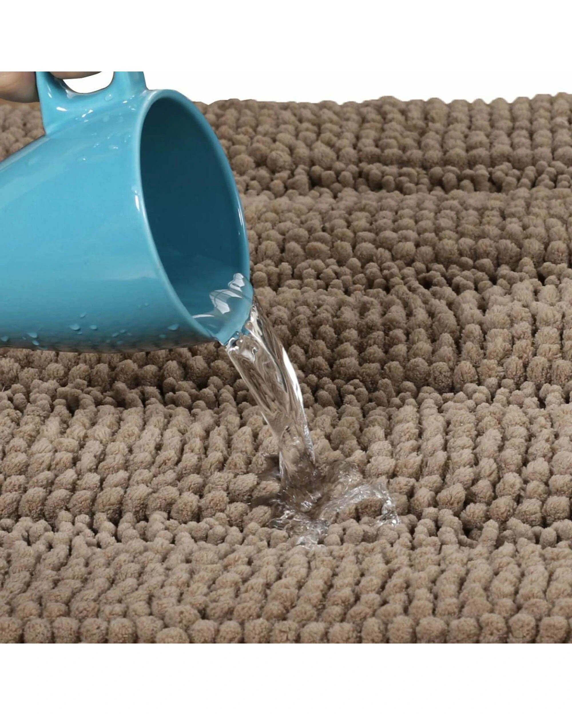 Smarcute Chenille Non-slip Bath Mat - 50x50cm - Brown - Kmart