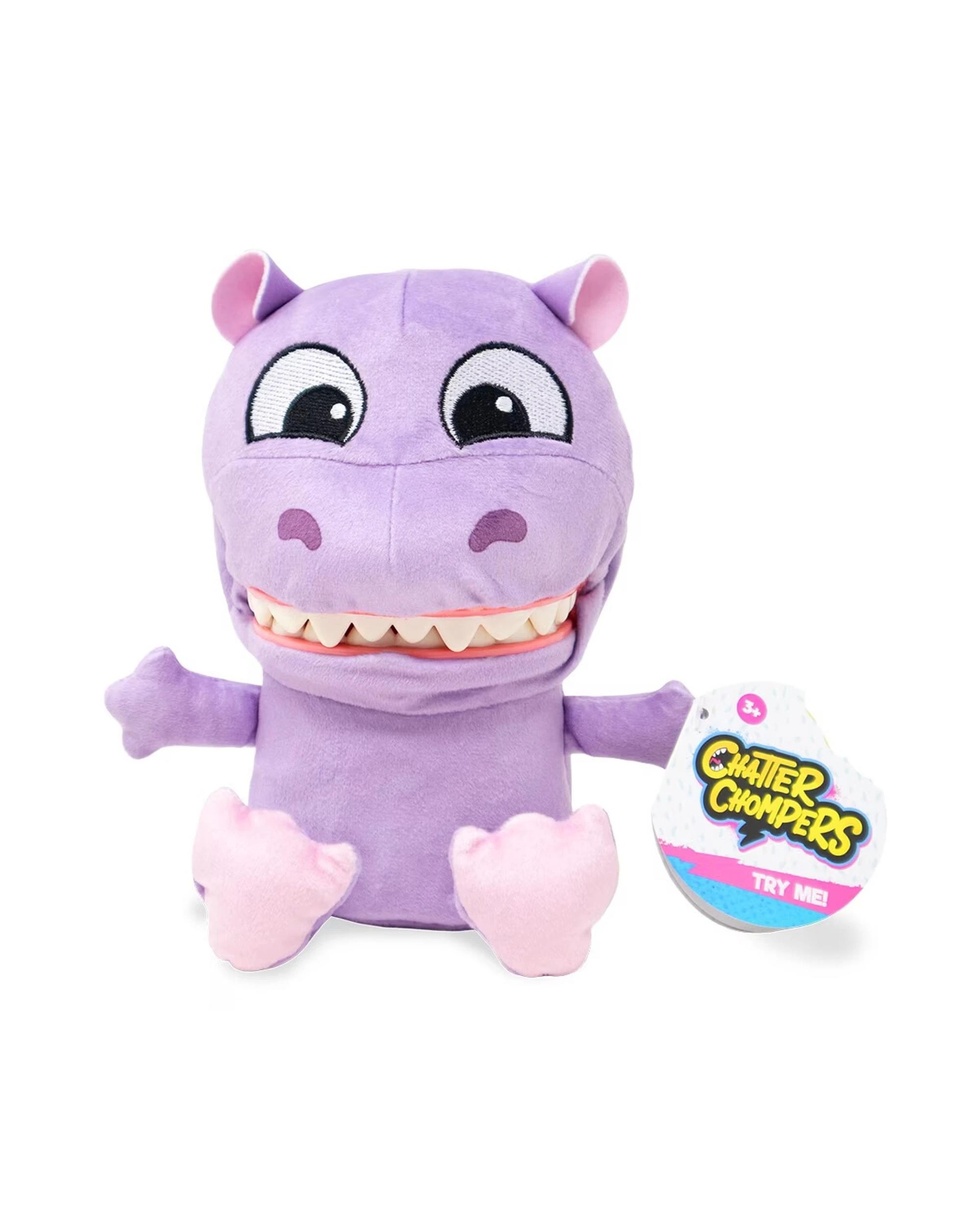 1 Chatter Chompers Hippo Interactive Plush, 1 of 4