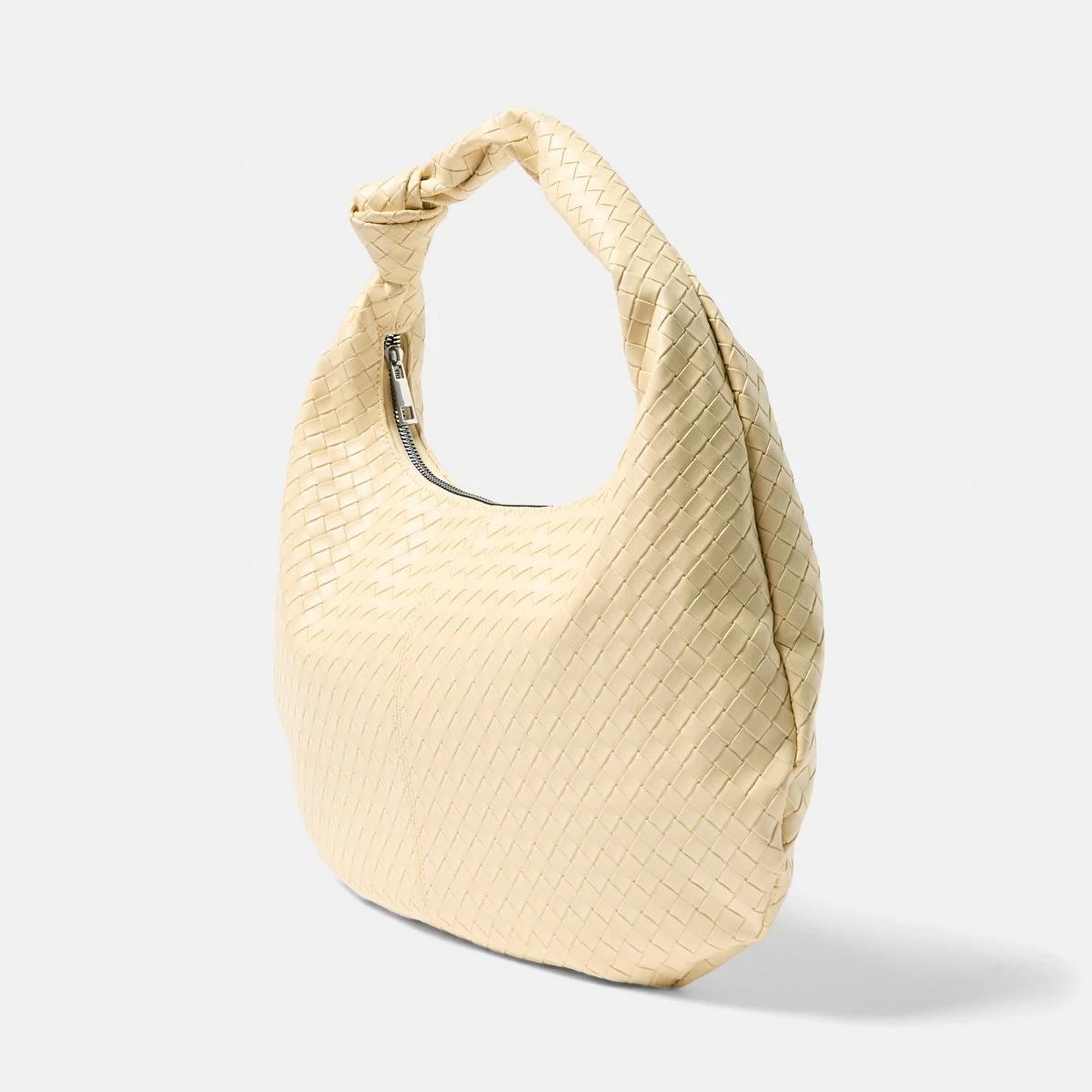 2 Weave Shoulder Bag LEMON CREAM, 2 of 4