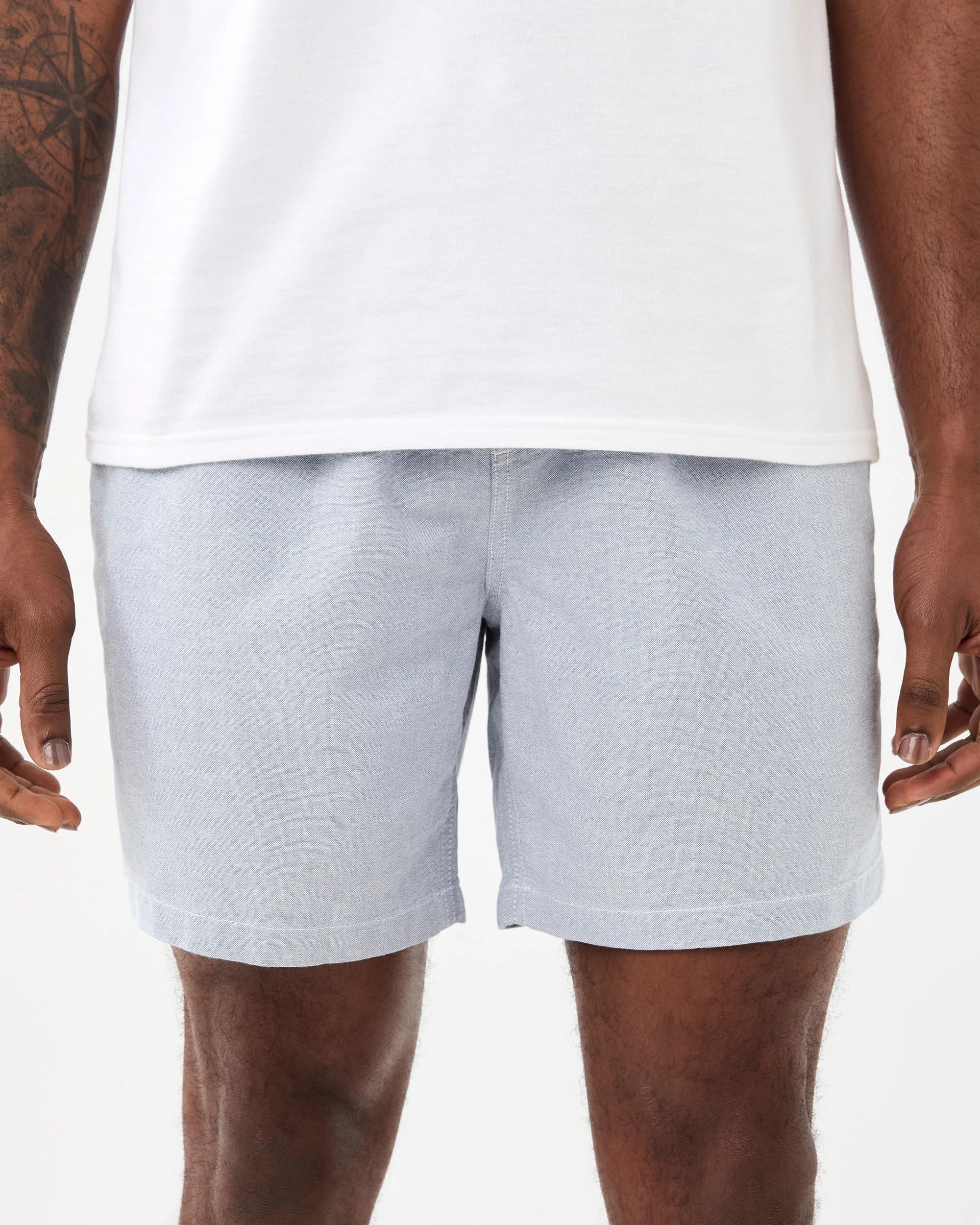 1 Elastic Waist Textured Volley Shorts Blu Yd, 1 of 7