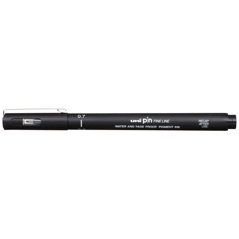 1 Uni Pin Fineliner 0.7mm Black, 1 of 2