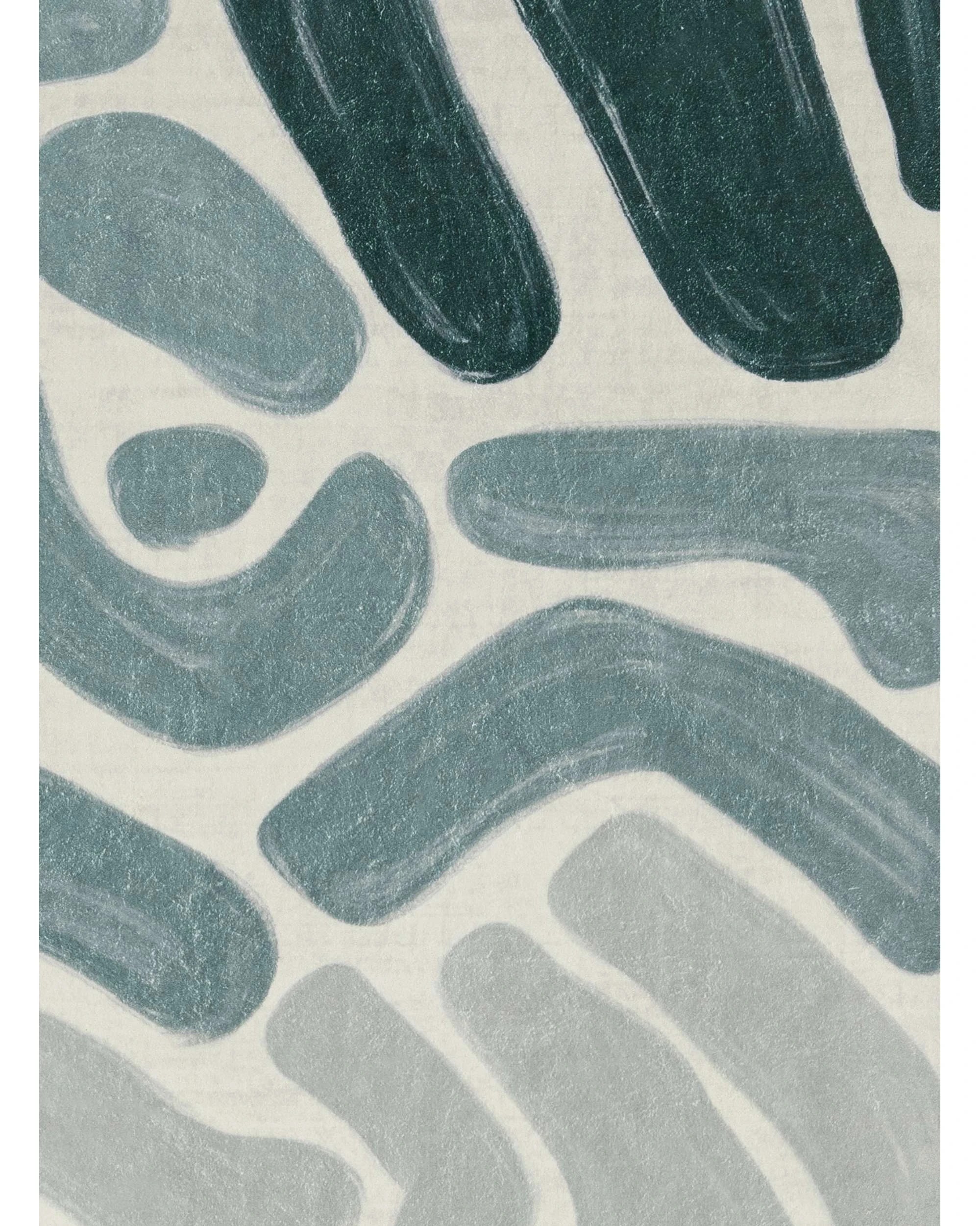 7 Loopsie Faroe Abstract Washable Rug-290cm x 200cm - Blue, 7 of 8