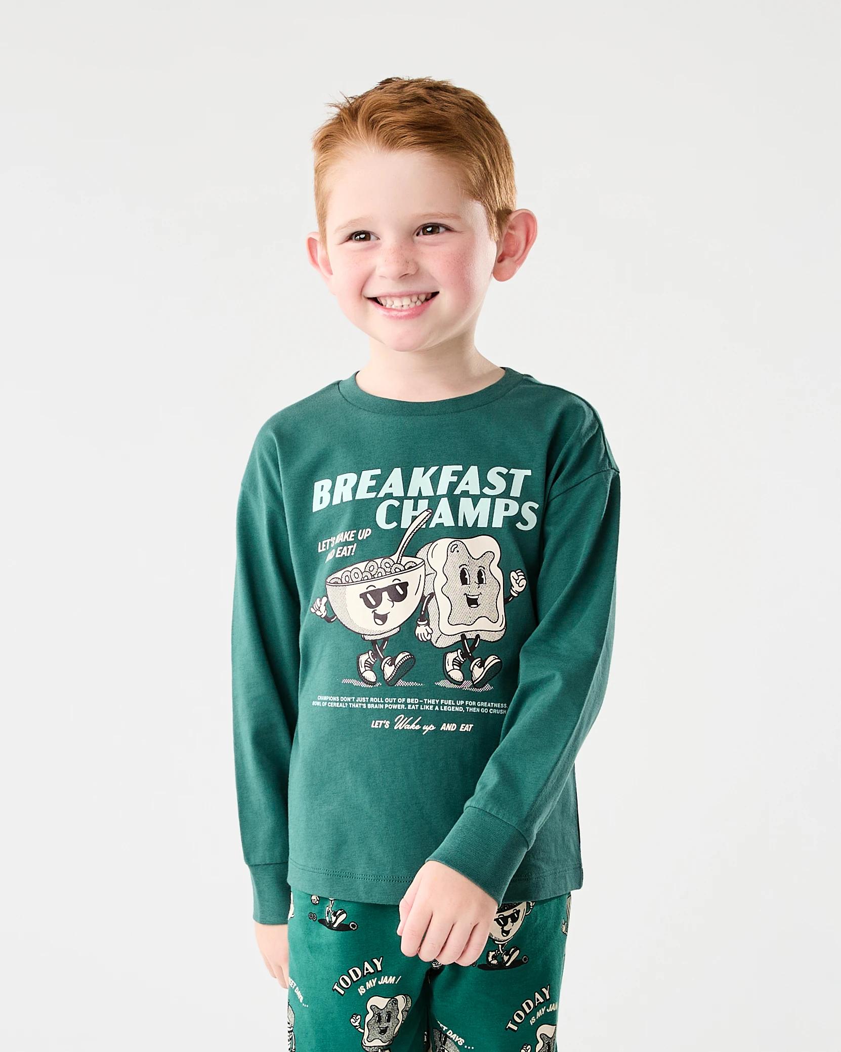 3 Jersey Pyjama Set Grn Food, 3 of 10