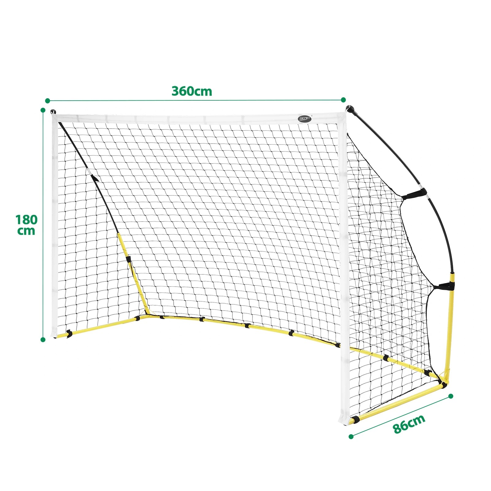 1 Genki Soccer Goal Portable Football Net Metal Frame Backyard, 1 of 4