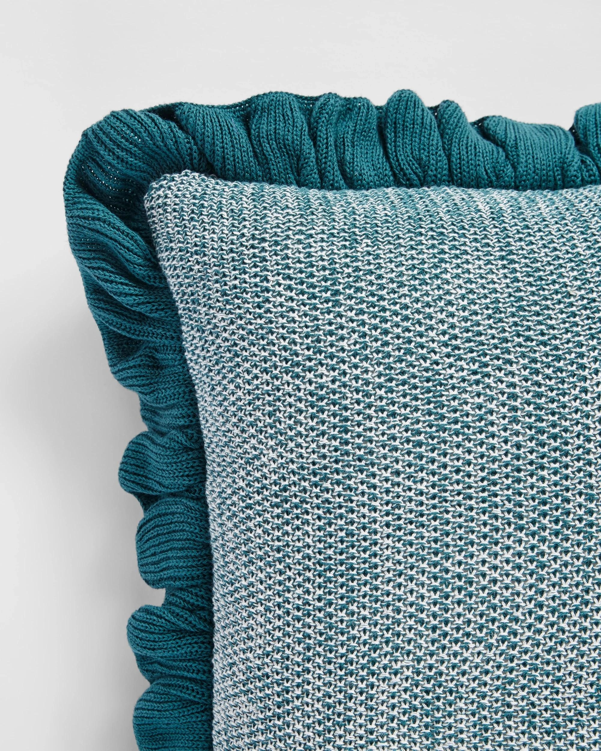 2 Target Kaya Knit Ruffle Cushion - Green, 2 of 2