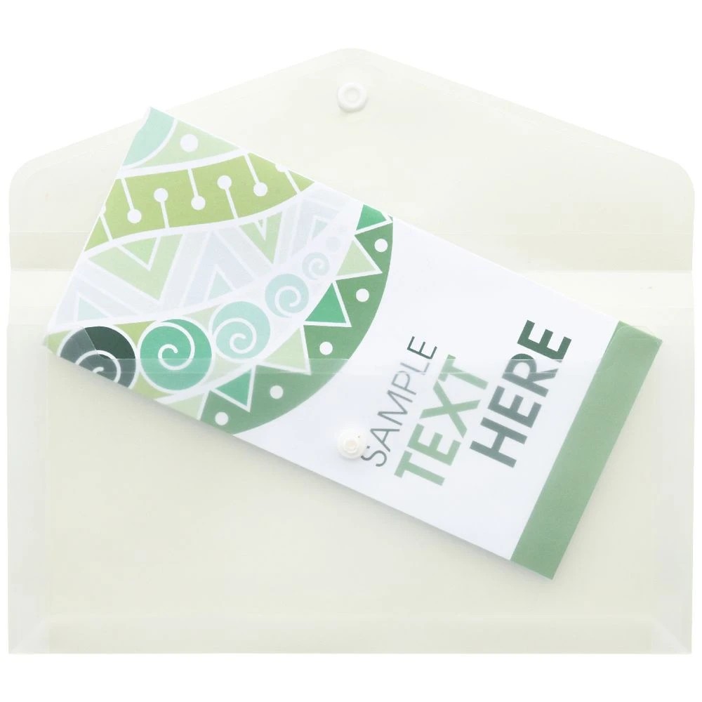 2 J.Burrows DL Button Document Wallet Clear, 2 of 3