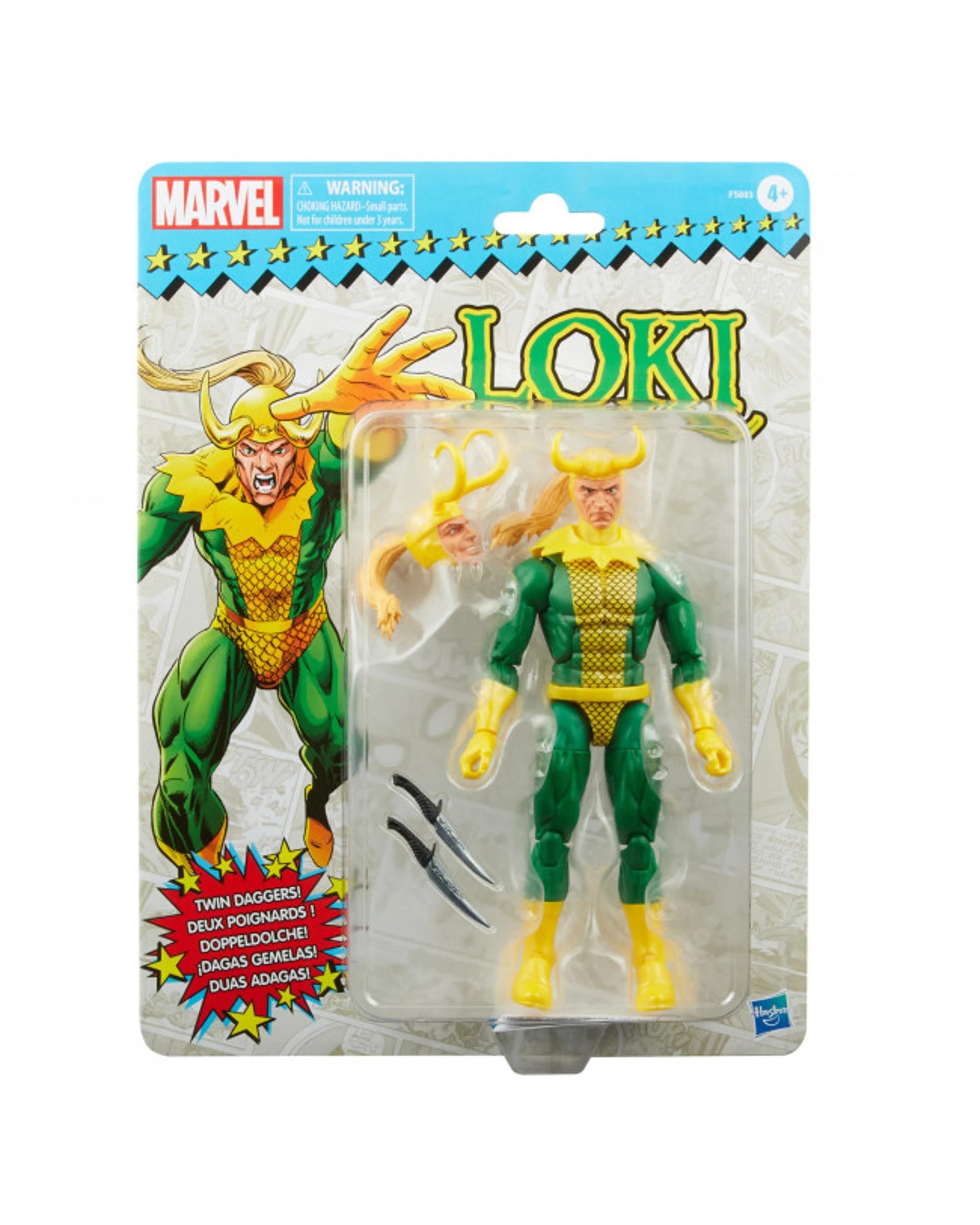 1 Marvel Legends Series Retro Loki 6 inch Action Figure, 1 of 5