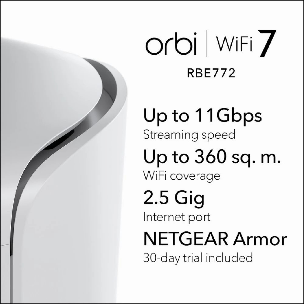 3 NETGEAR Orbi 770 BE11000 Tri Mesh WiFi 7 Router 2 Pack, 3 of 6