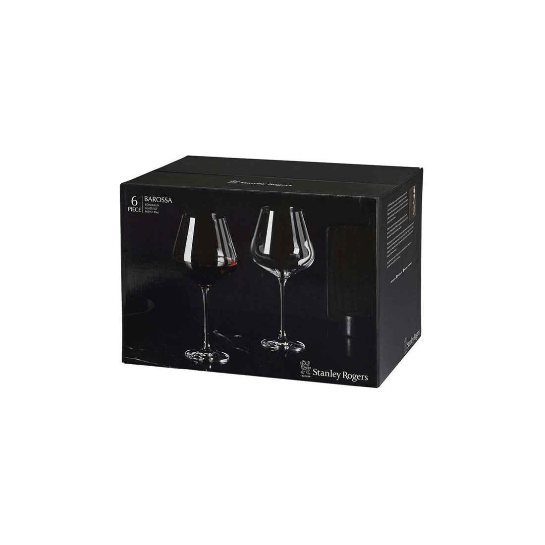 4 6pc Stanley Rogers Barossa Bordeaux 860ml Wine Glass Stemmed Crystal Cup Set
 - Clear, 4 of 4