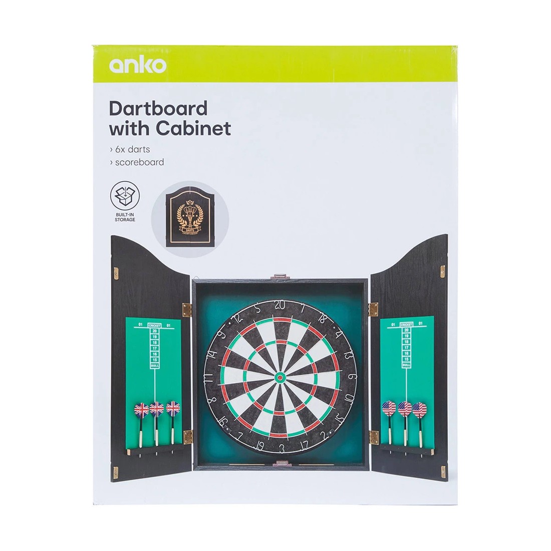 10 Dartboard with Cabinet, 10 of 10