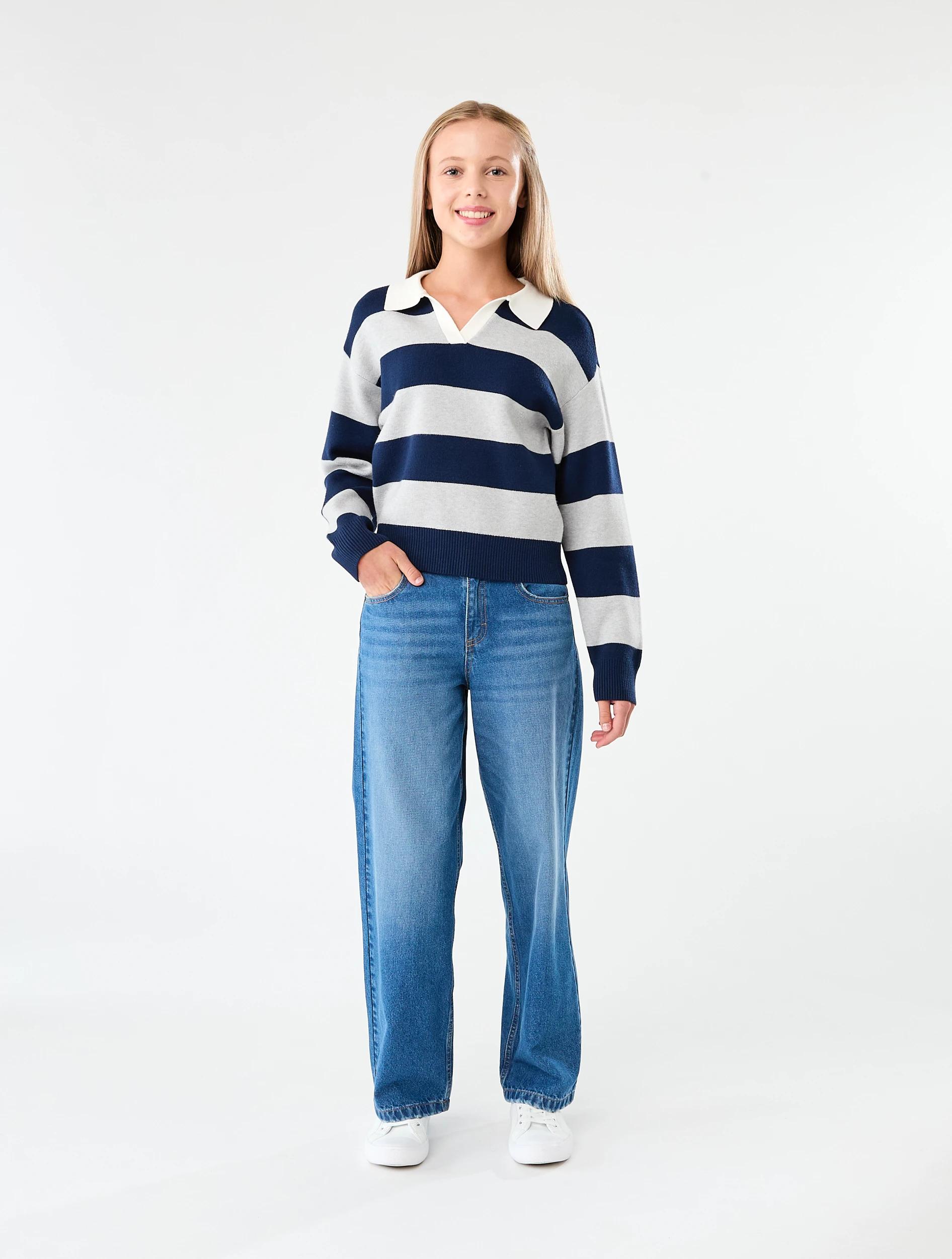 6 Rugby Knit Top Dress Navy, 6 of 7