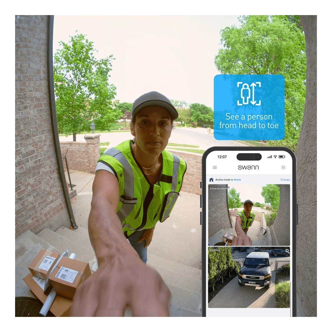 5 Swann Evo Video Doorbell Black, 5 of 8