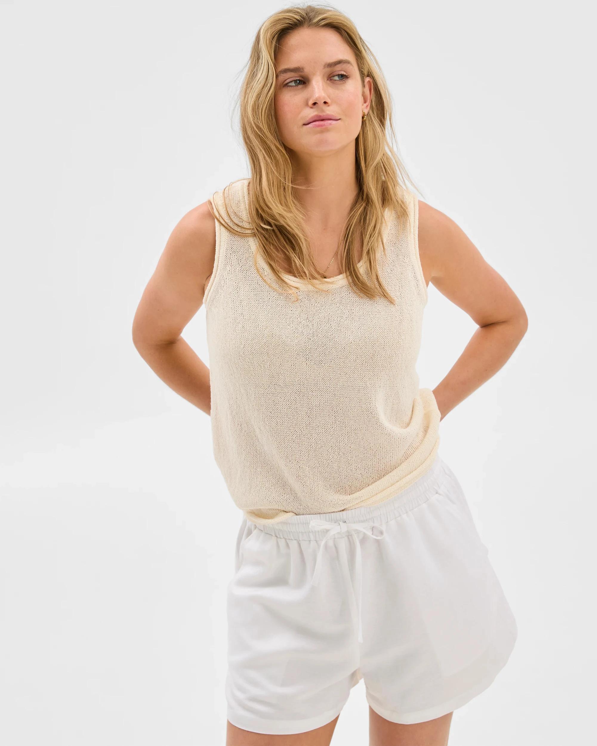 2 Slouchy Knit Tank Top - Lily Loves WHITE, 2 of 6