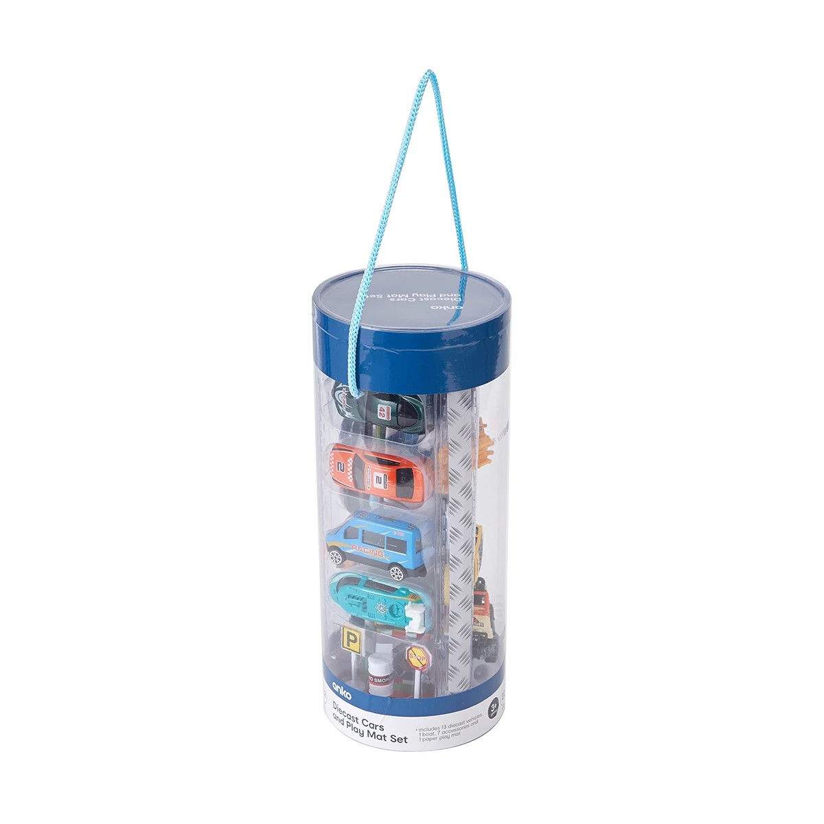 1 22 Piece Diecast Cars and Play Mat Set, 1 of 9