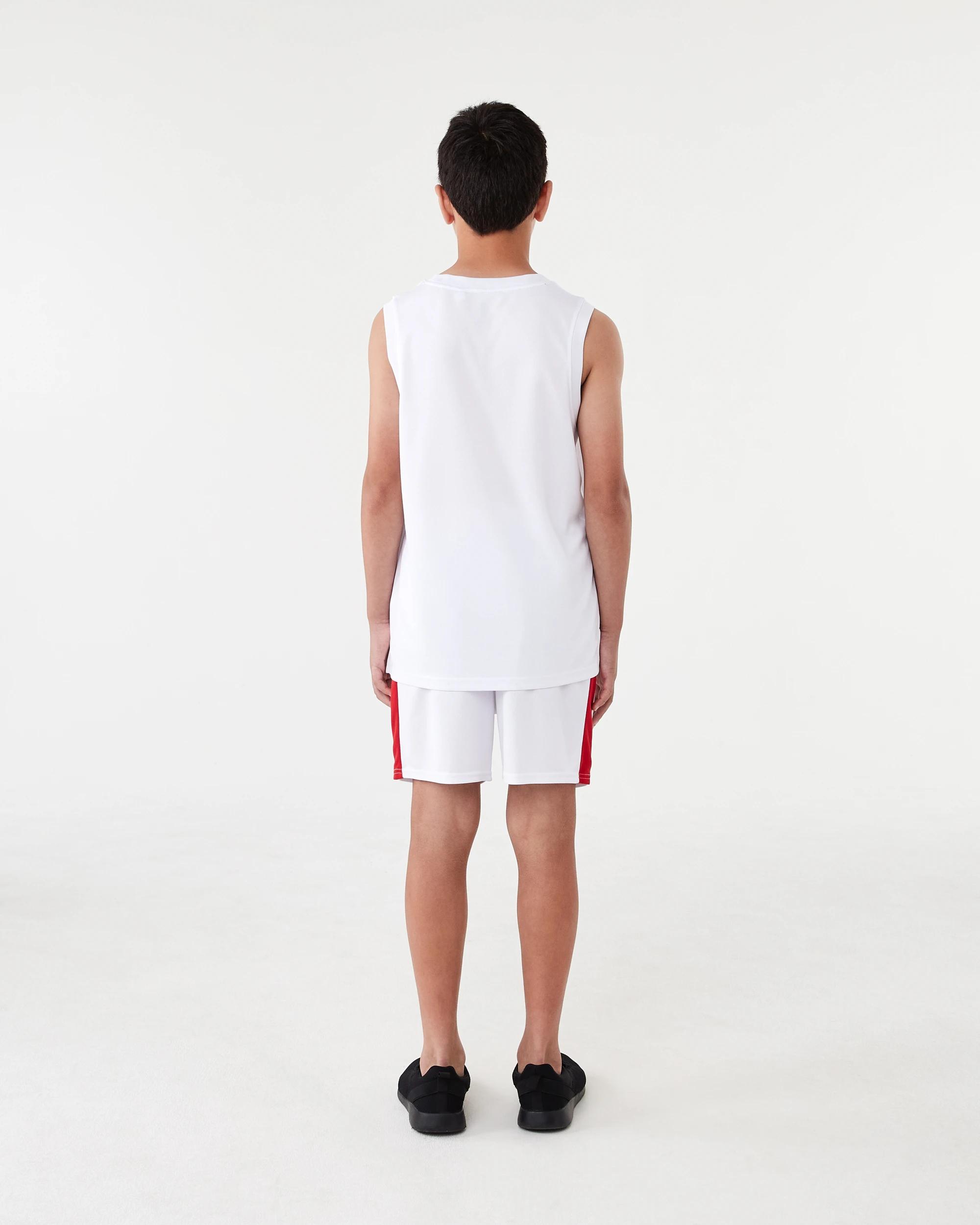 8 Official NBA Kids Mesh Shorts WHITE BULLS, 8 of 8