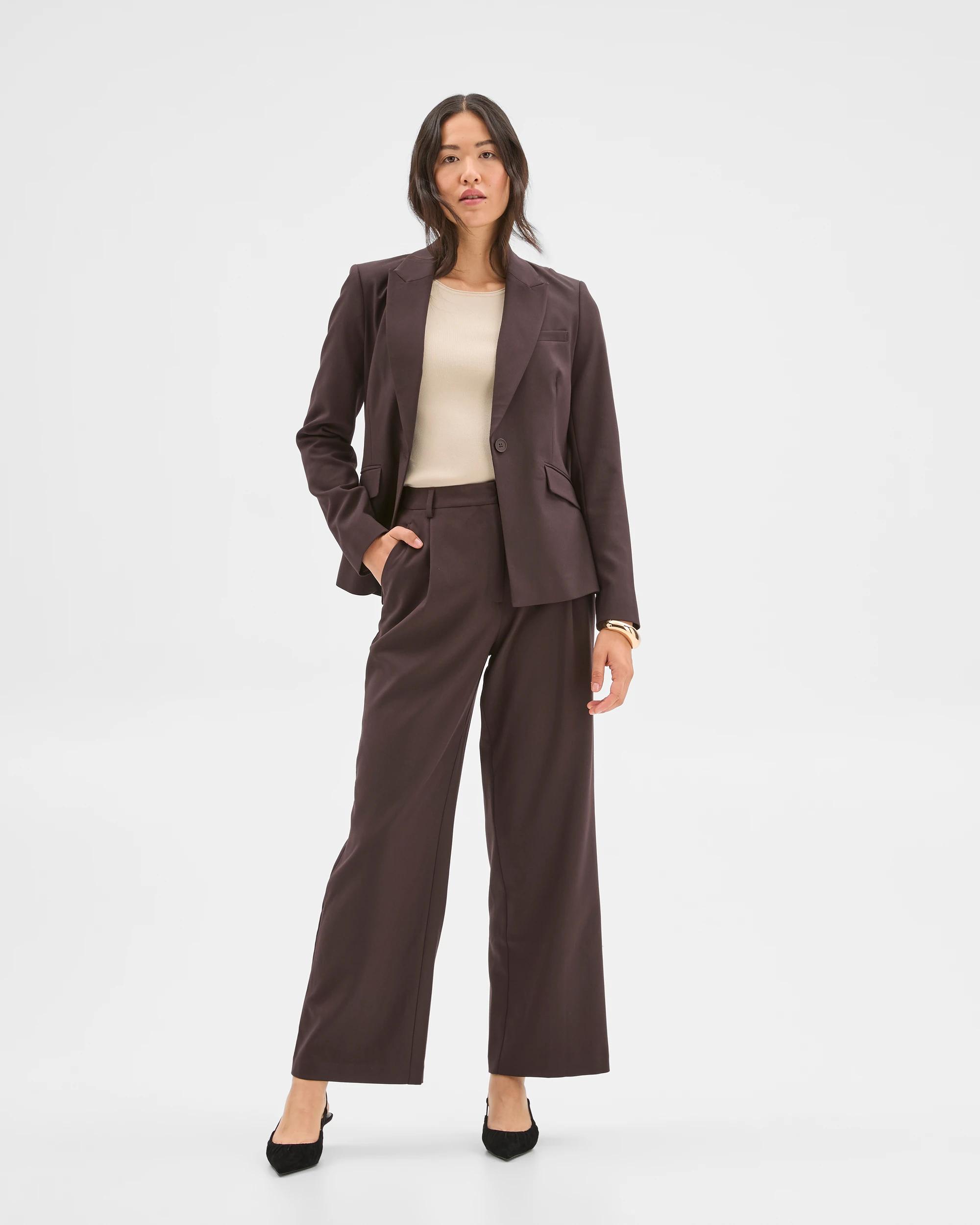 3 Preview Classic Single Breasted Blazer COFFEE BEAN, 3 of 7