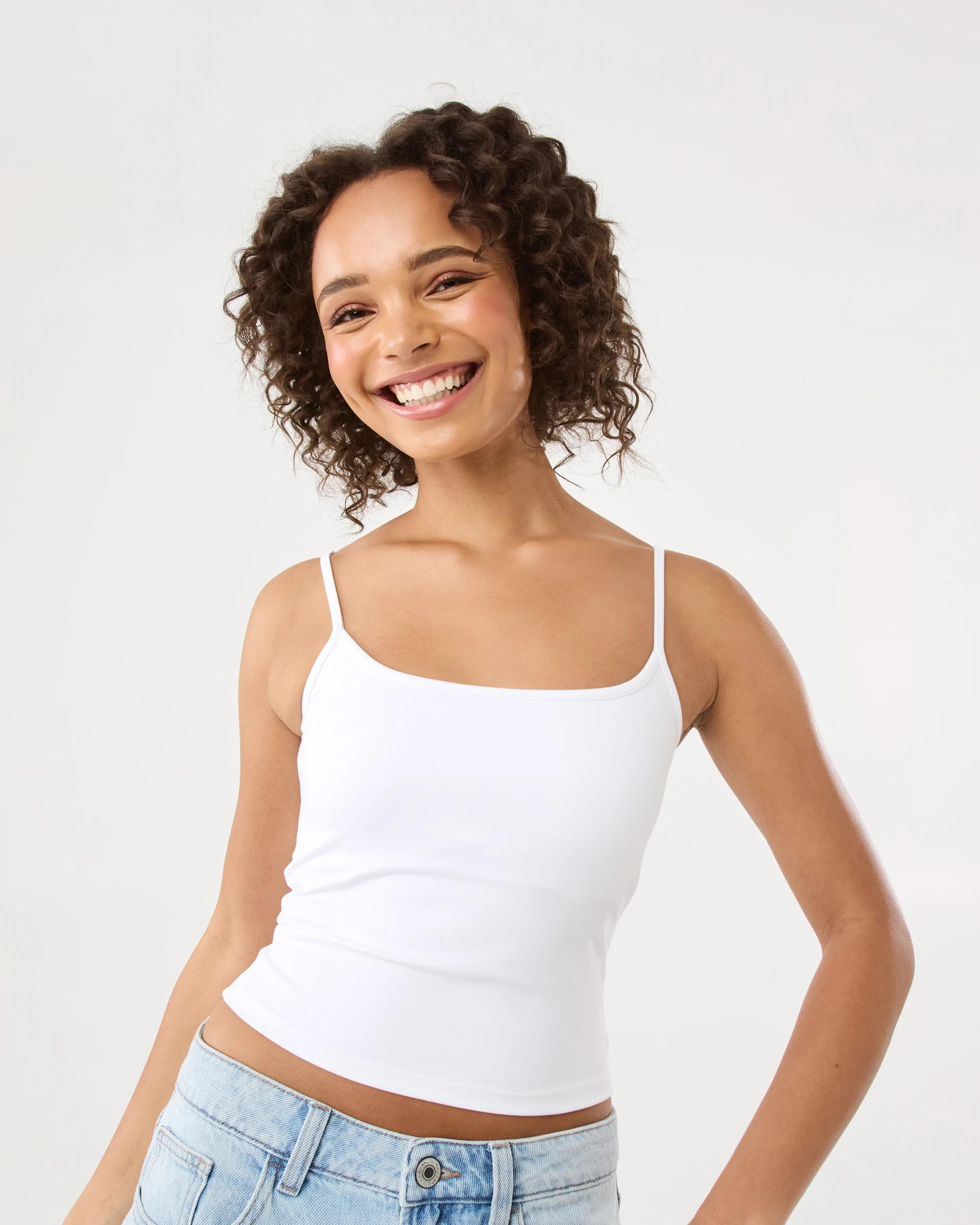 1 Contour Shelf Cami White, 1 of 7