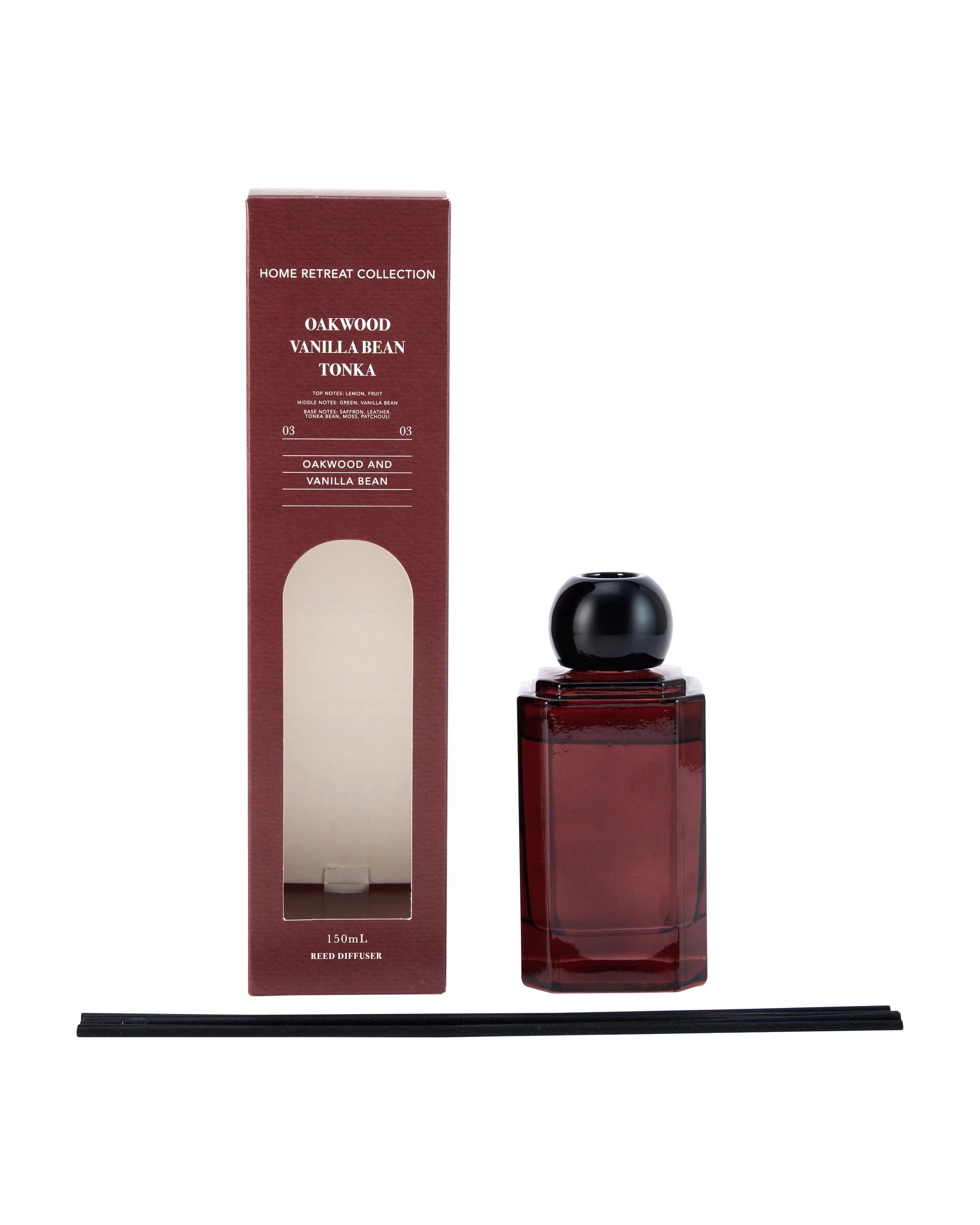 2 Home Retreat Oakwood and Vanilla Bean Tonka Reed Diffuser, 2 of 6